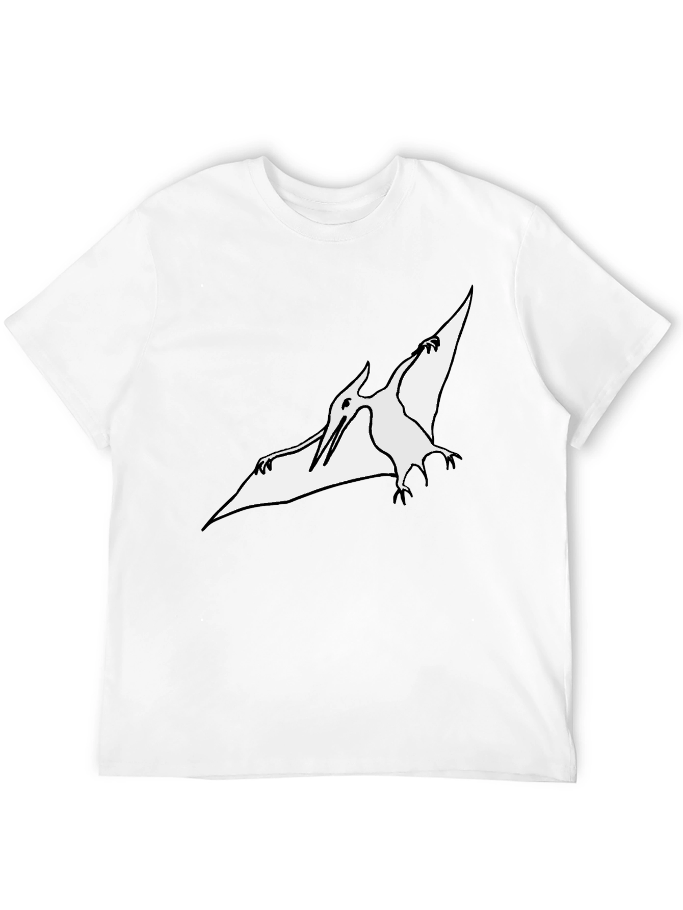 Pterodactyl Graphic Tee - Black Cotton T-Shirt