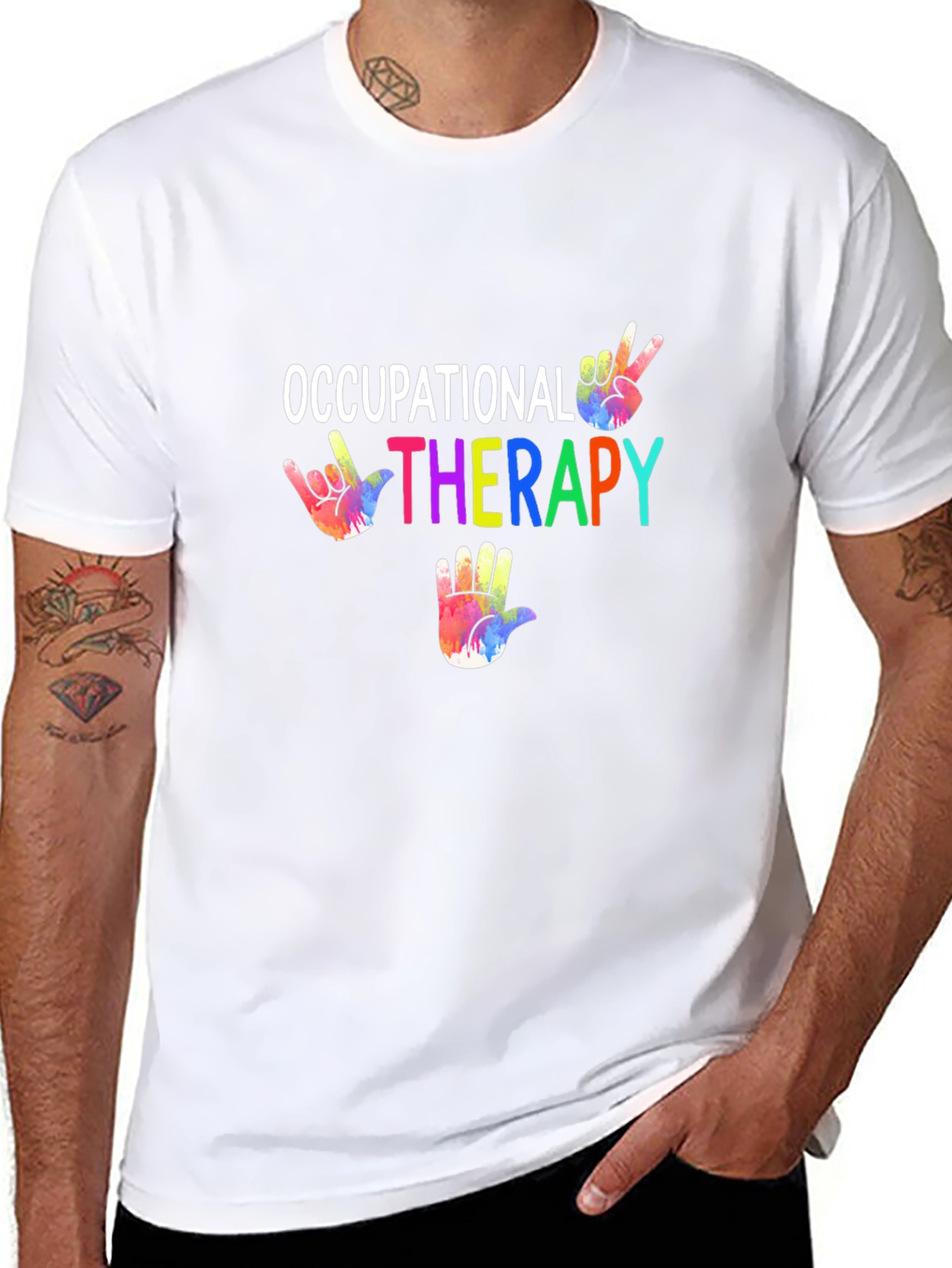Occupational Therapy Tie-Dye Hand T-Shirt
