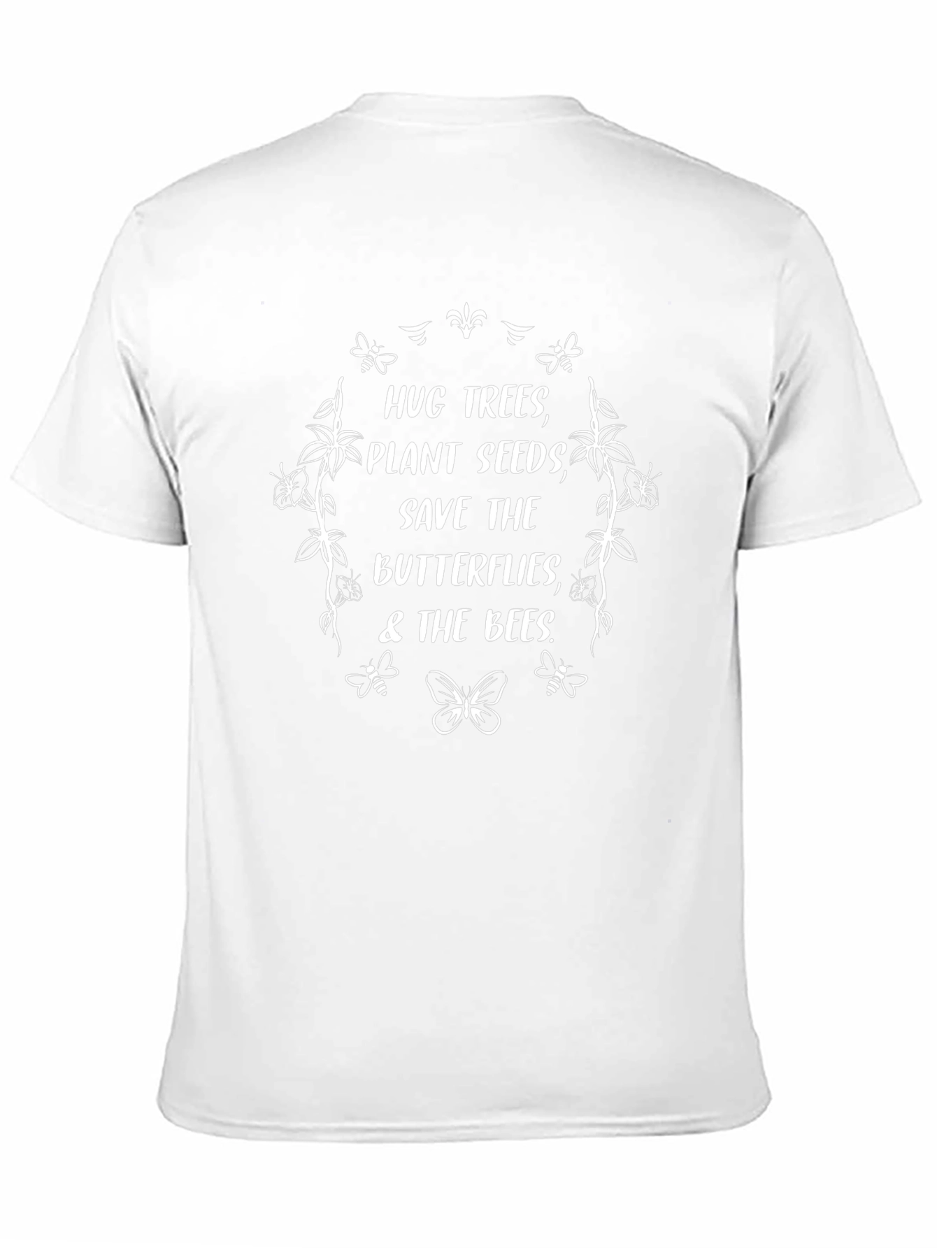 Hug Trees Save Butterflies Black T-Shirt