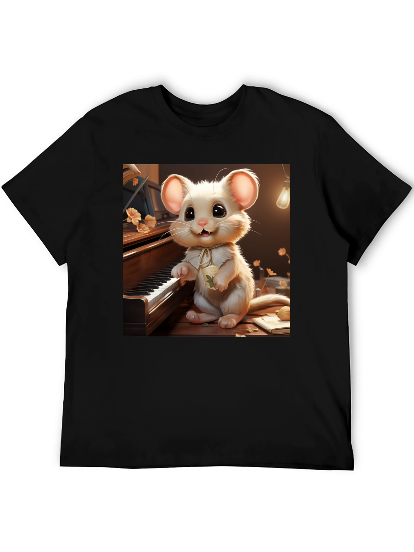 Cute Mouse Musician T-Shirt