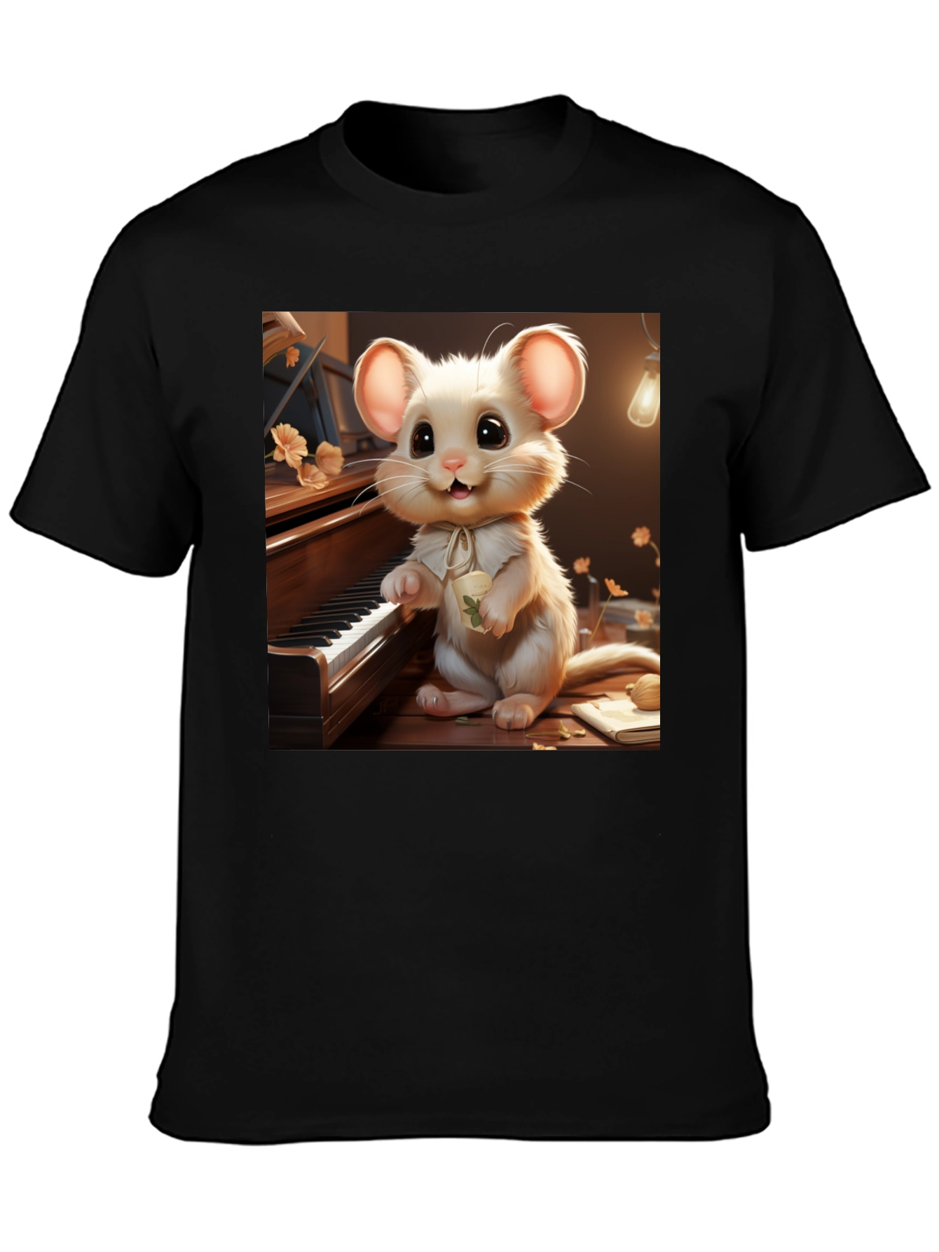 Cute Mouse Musician T-Shirt