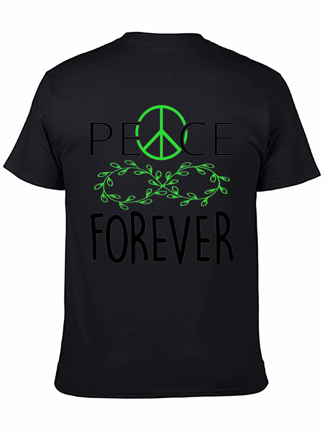 Peace Forever Black Graphic Tee