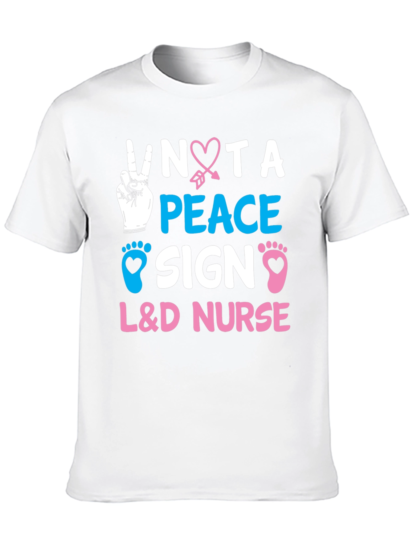 L&D Nurse - Peace Sign Graphic Tee
