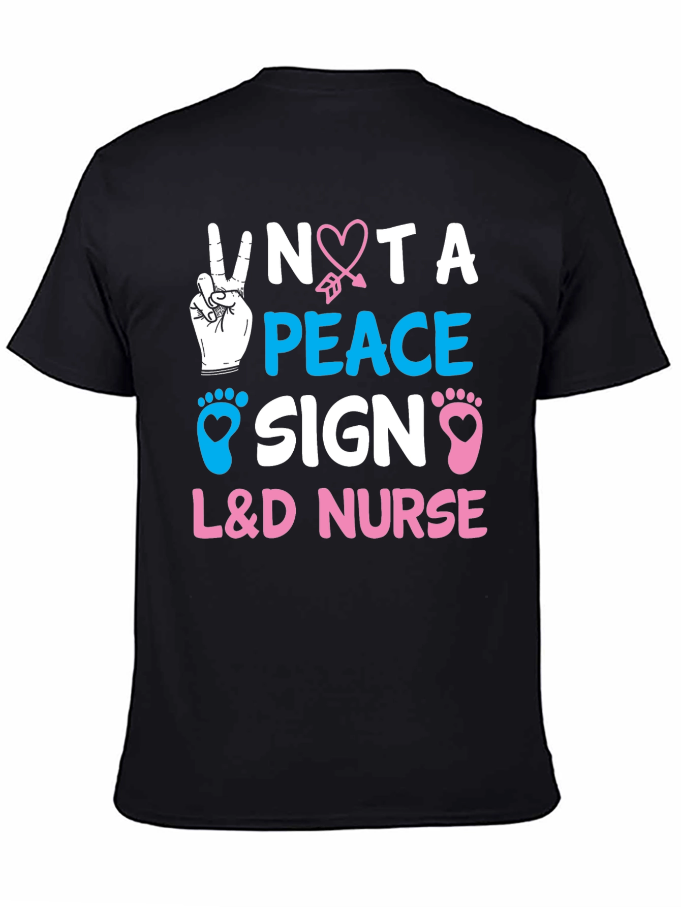 L&D Nurse - Peace Sign Graphic Tee