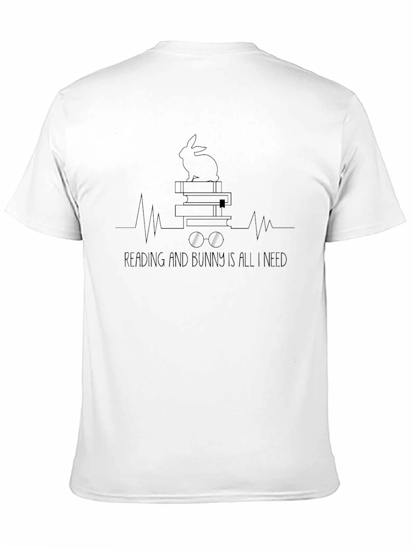 Reading and Bunny is All I Need Graphic T-Shirt