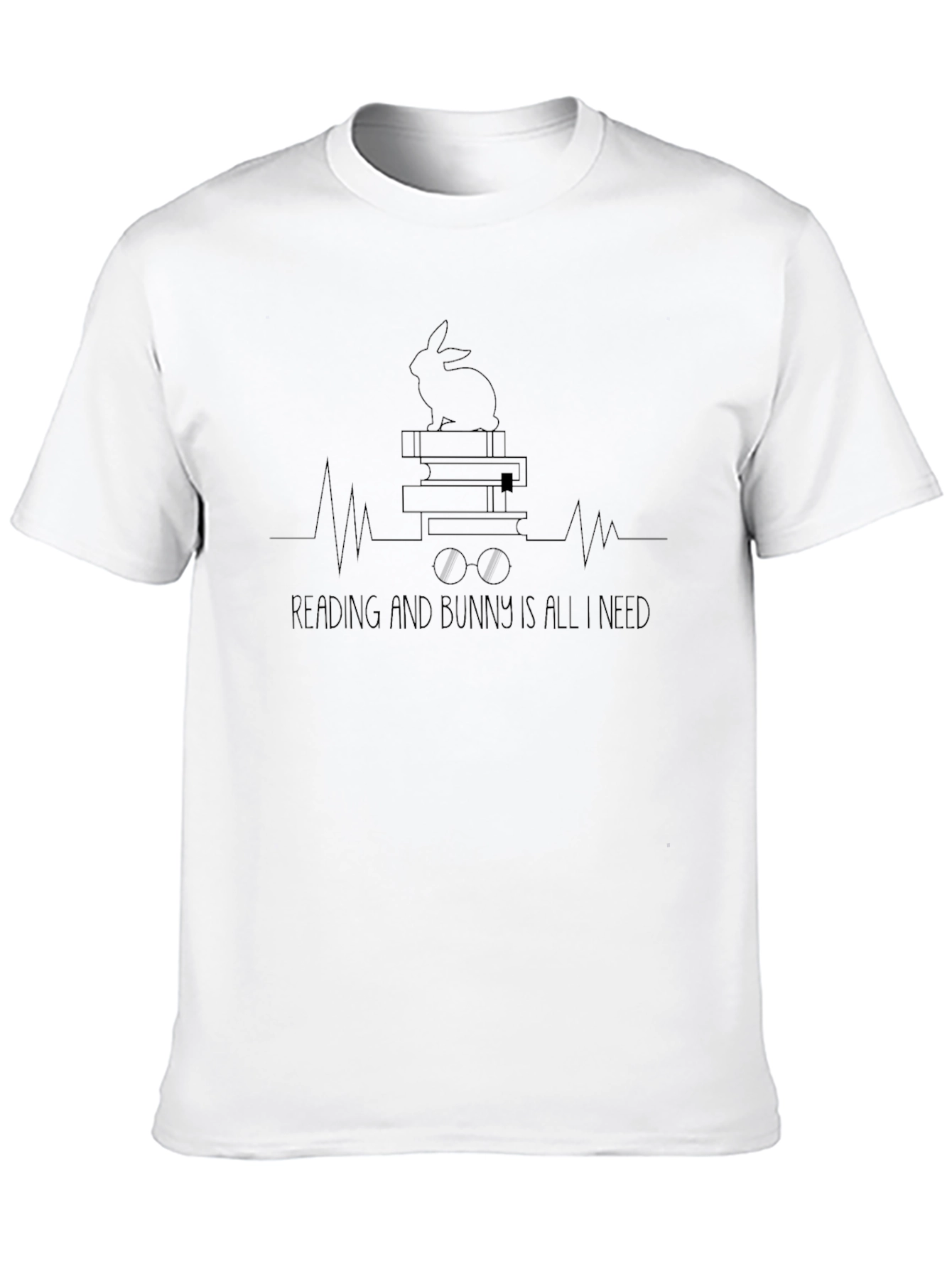 Reading and Bunny is All I Need Graphic T-Shirt