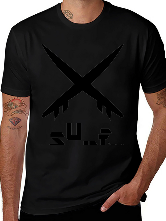 Surfboard Tee - Black Surf Design T-Shirt