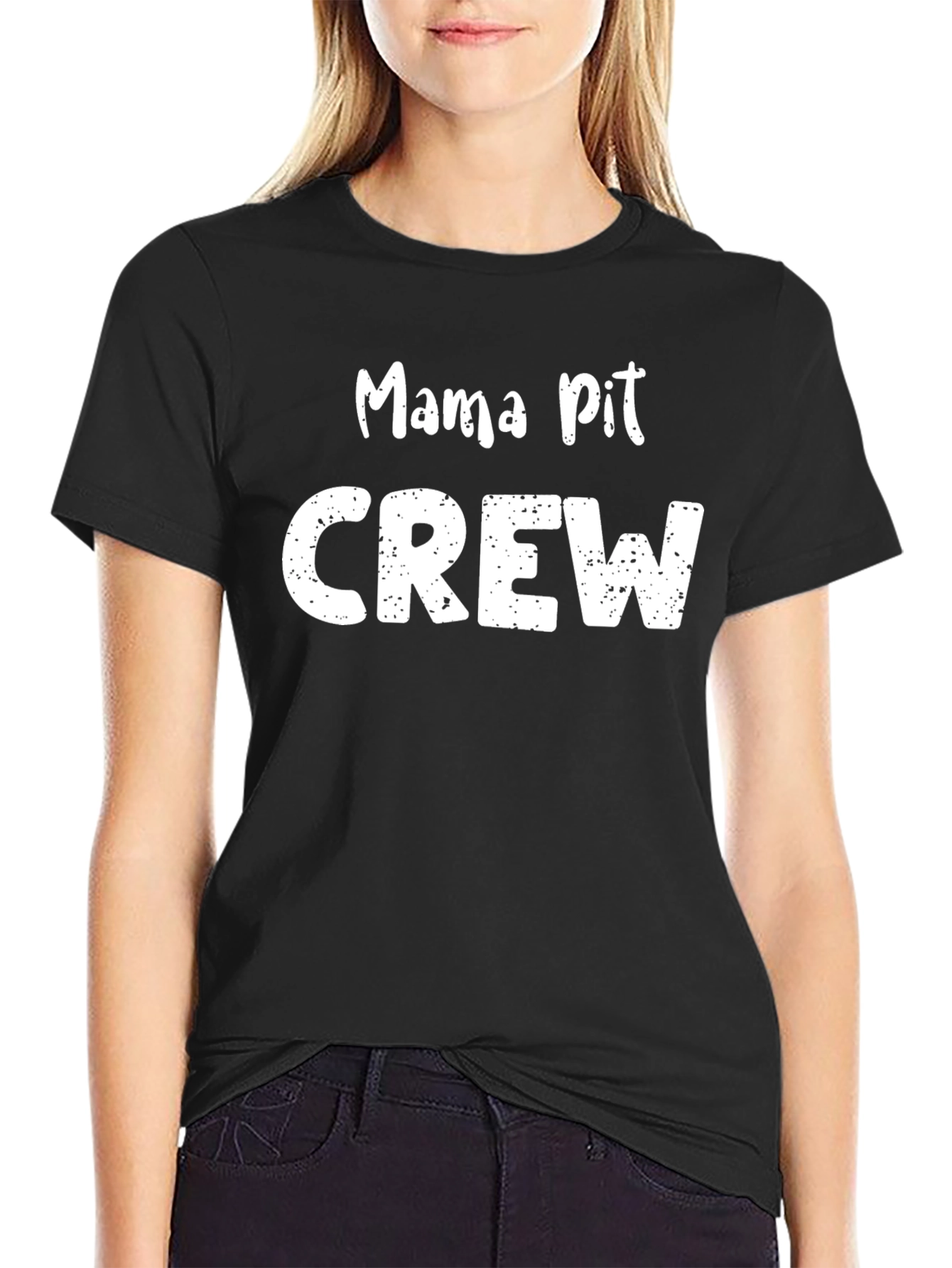 Mama Pit Crew Graphic Tee - Black T-Shirt