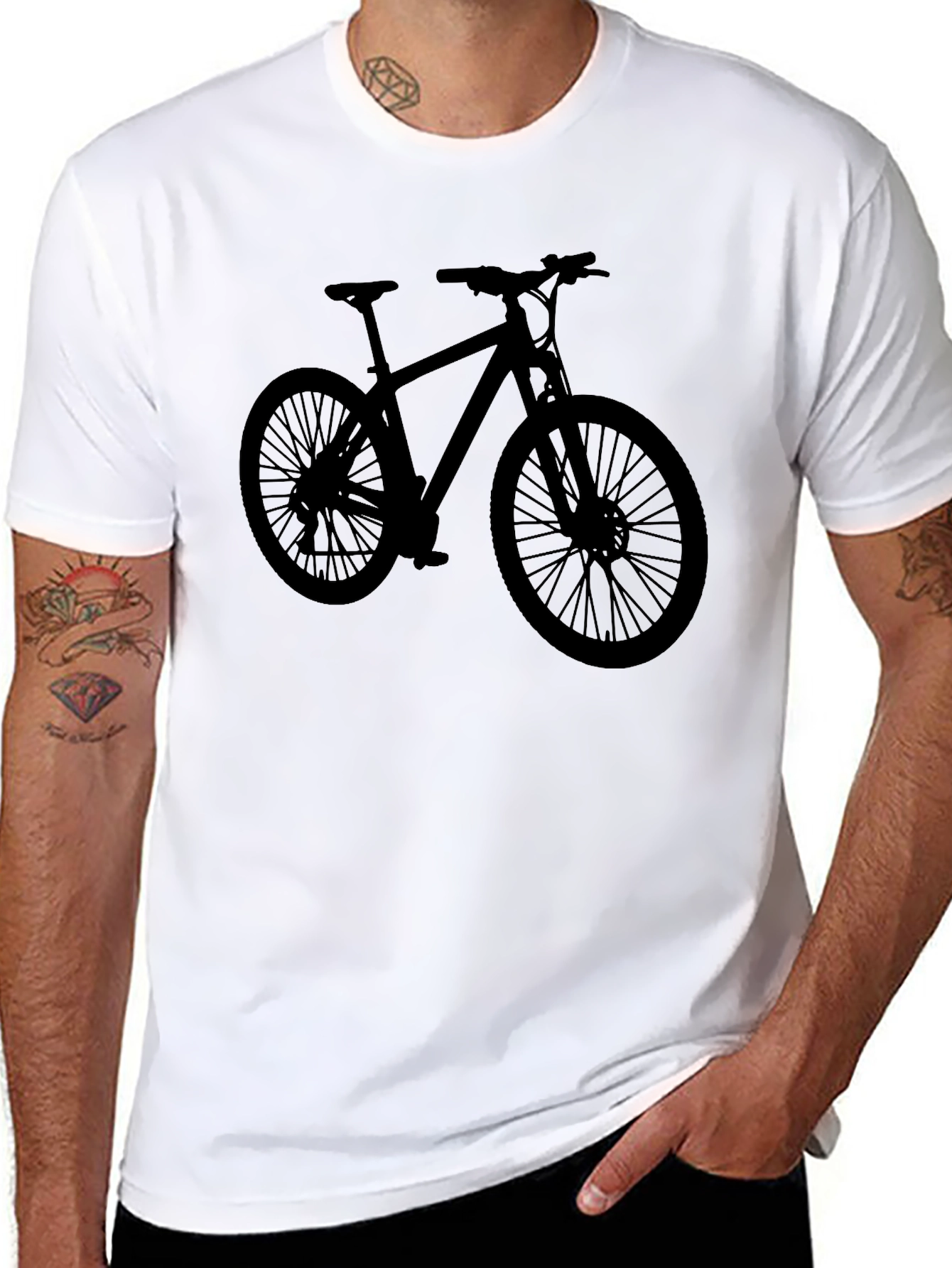 Mountain Bike Silhouette Black T-Shirt