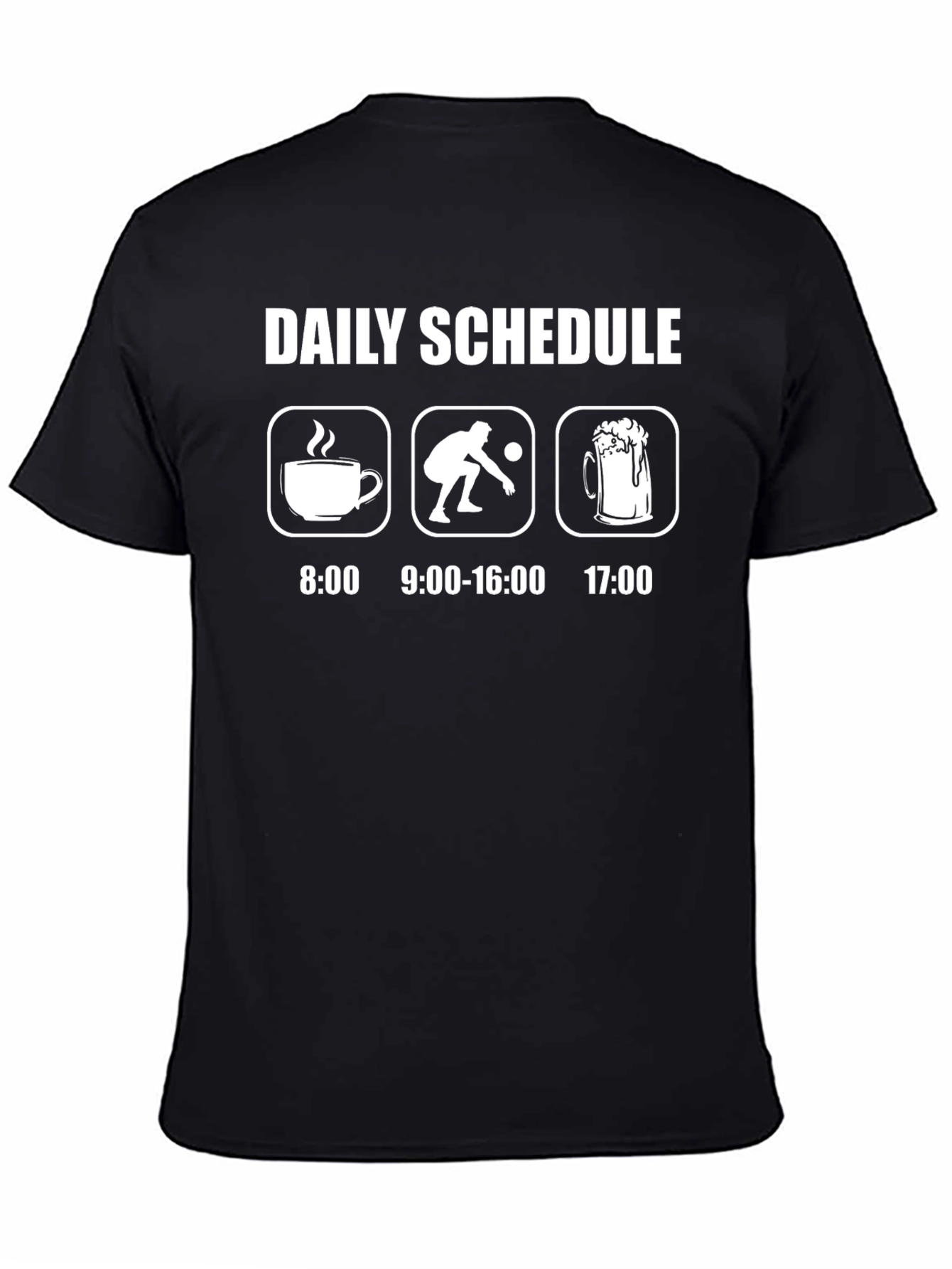 Daily Schedule Coffee Bowling Beer T-Shirt