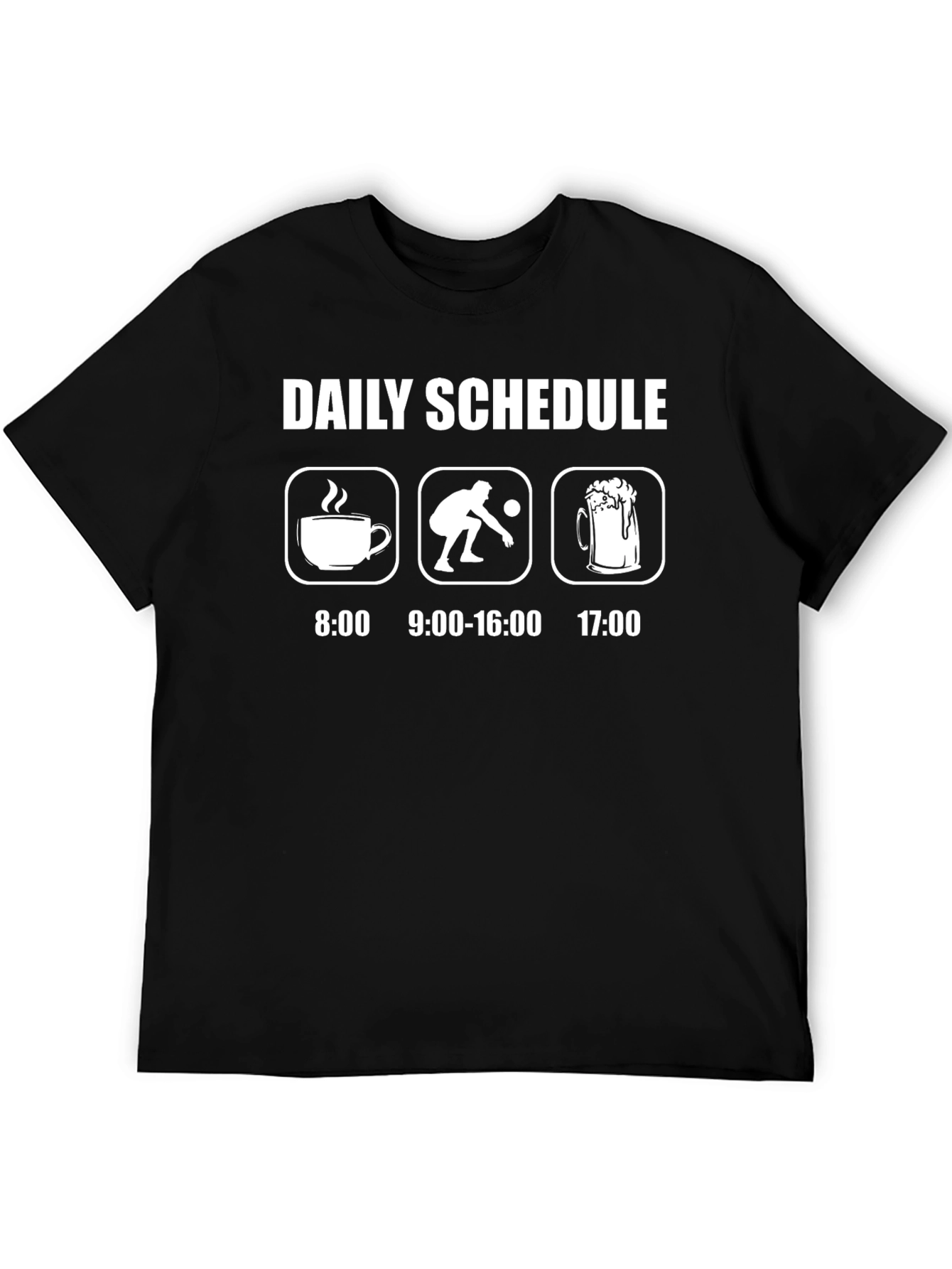 Daily Schedule Coffee Bowling Beer T-Shirt