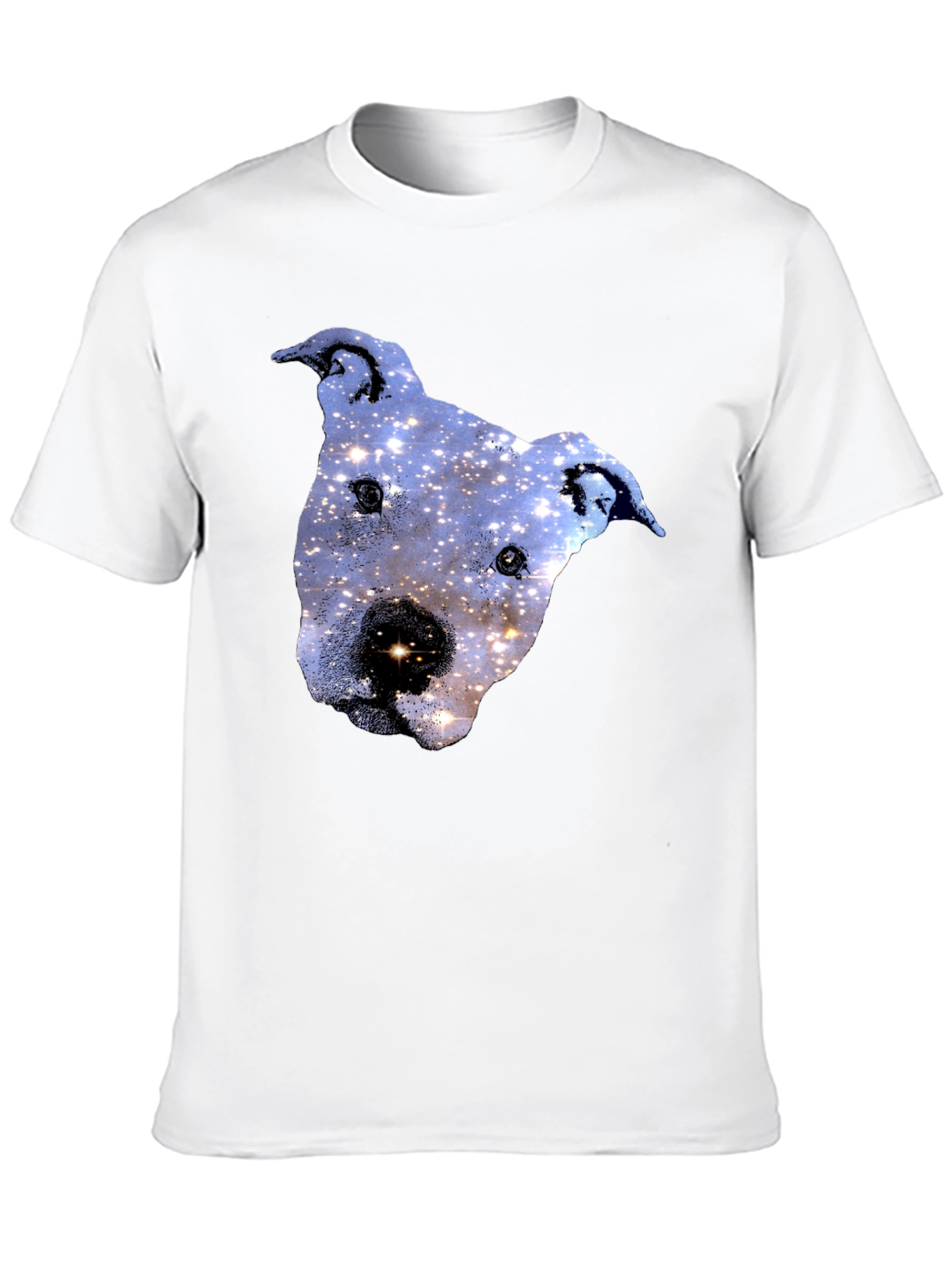 Galaxy Pitbull Head Black T-Shirt