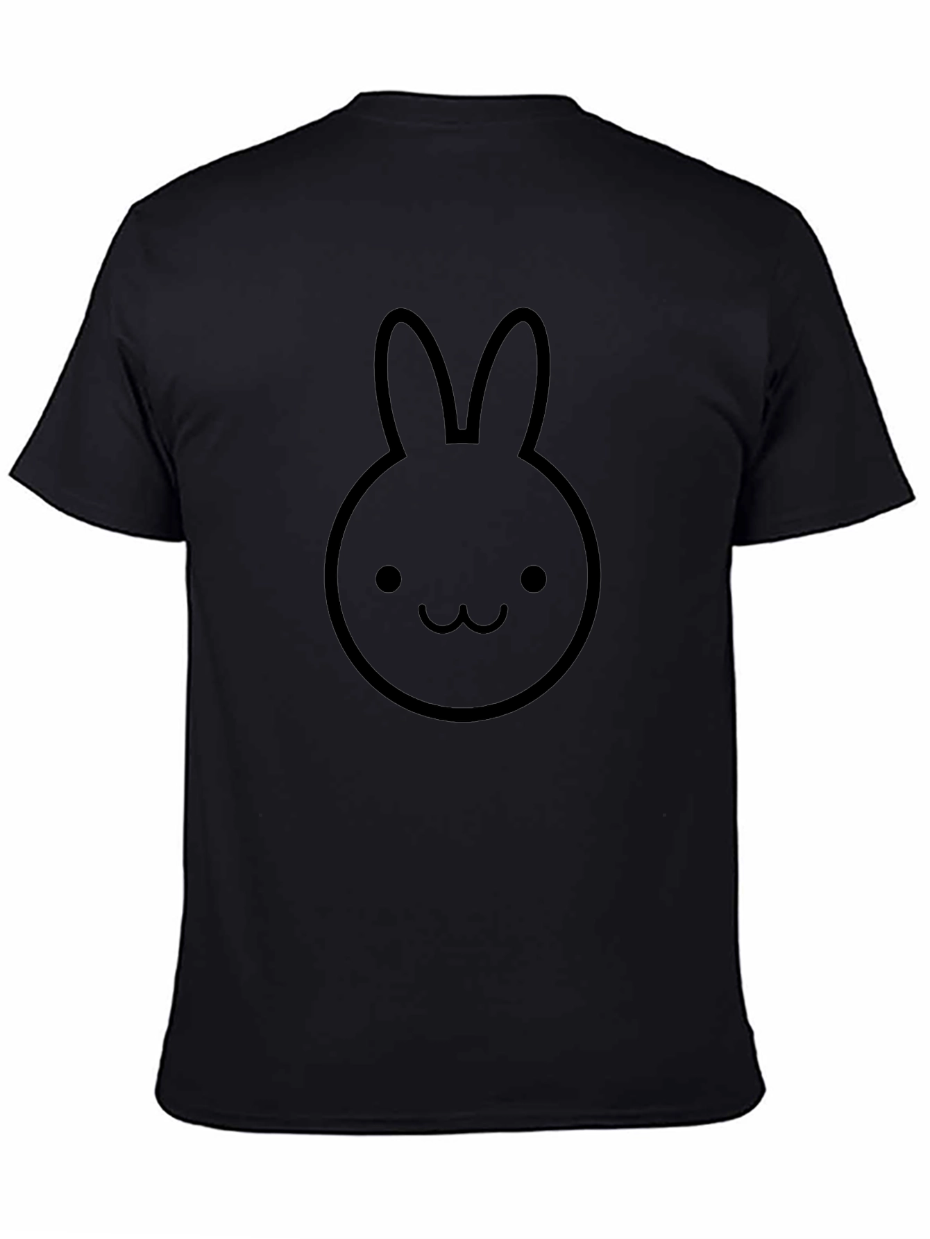 Bunny Graphic Tee - Cute Black Cotton T-Shirt