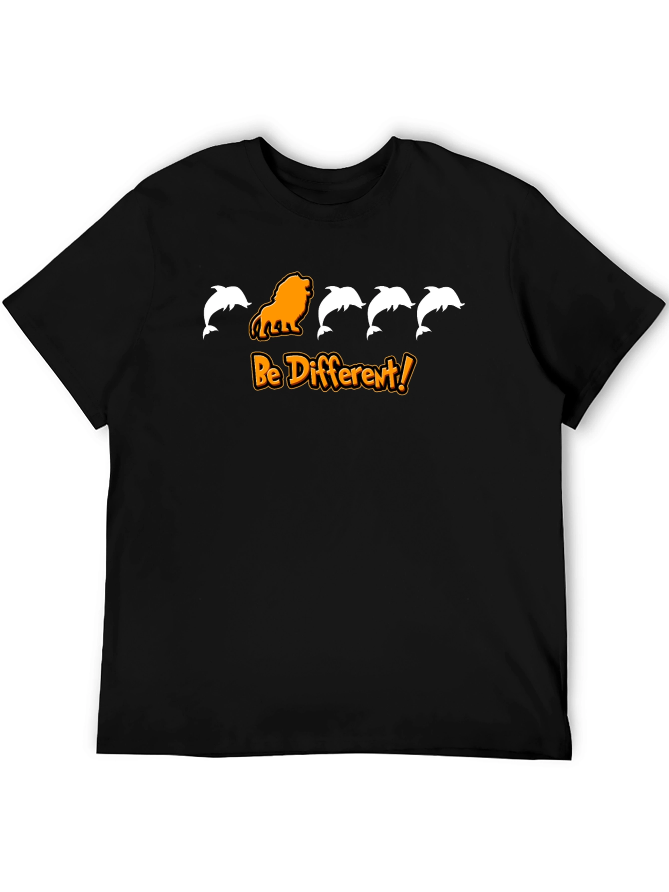 Be Different Graphic Tee - Lion and Dolphins
