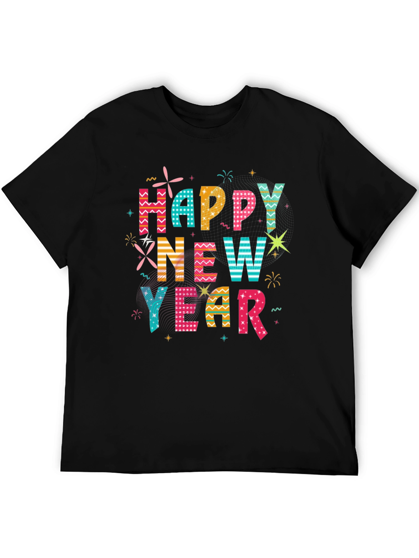 Happy New Year Graphic T-Shirt - Festive Holiday Tee