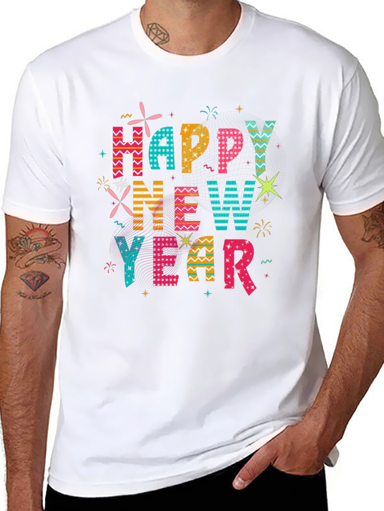 Happy New Year Graphic T-Shirt - Festive Holiday Tee