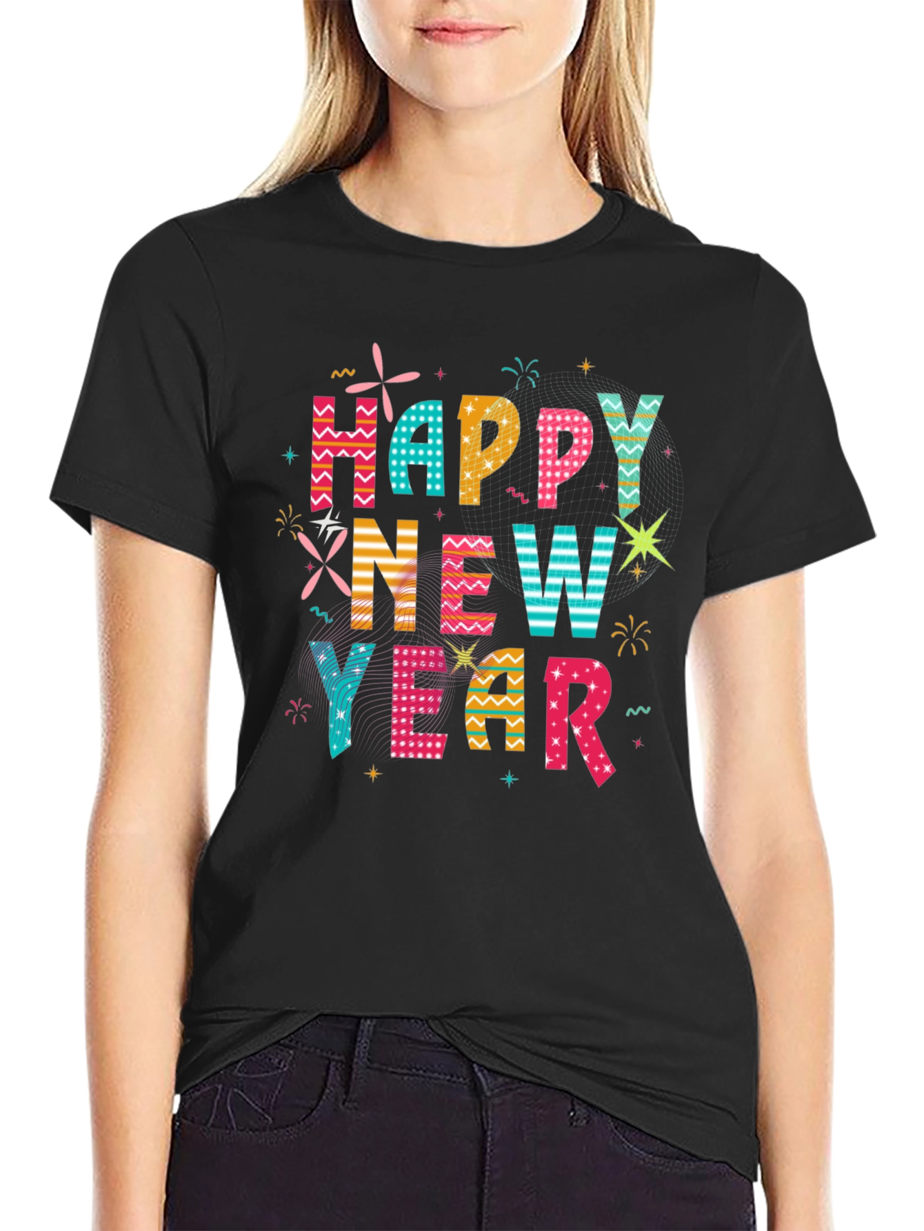 Happy New Year Graphic T-Shirt - Festive Holiday Tee