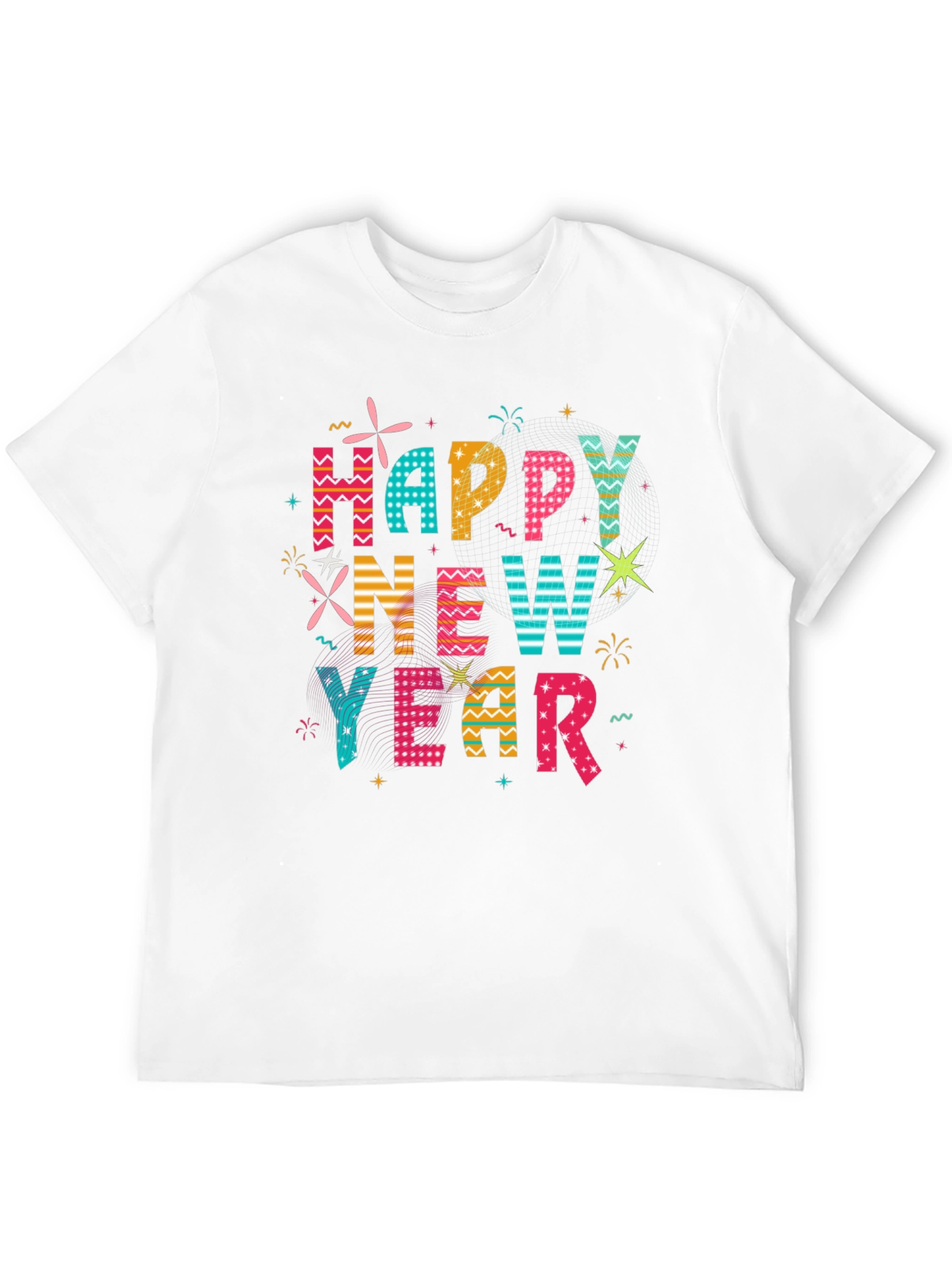Happy New Year Graphic T-Shirt - Festive Holiday Tee