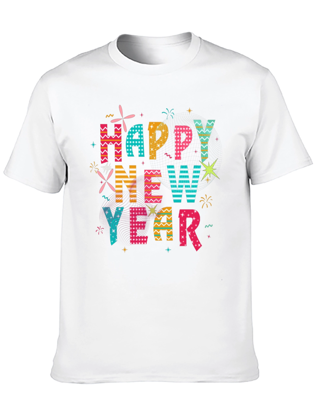 Happy New Year Graphic T-Shirt - Festive Holiday Tee