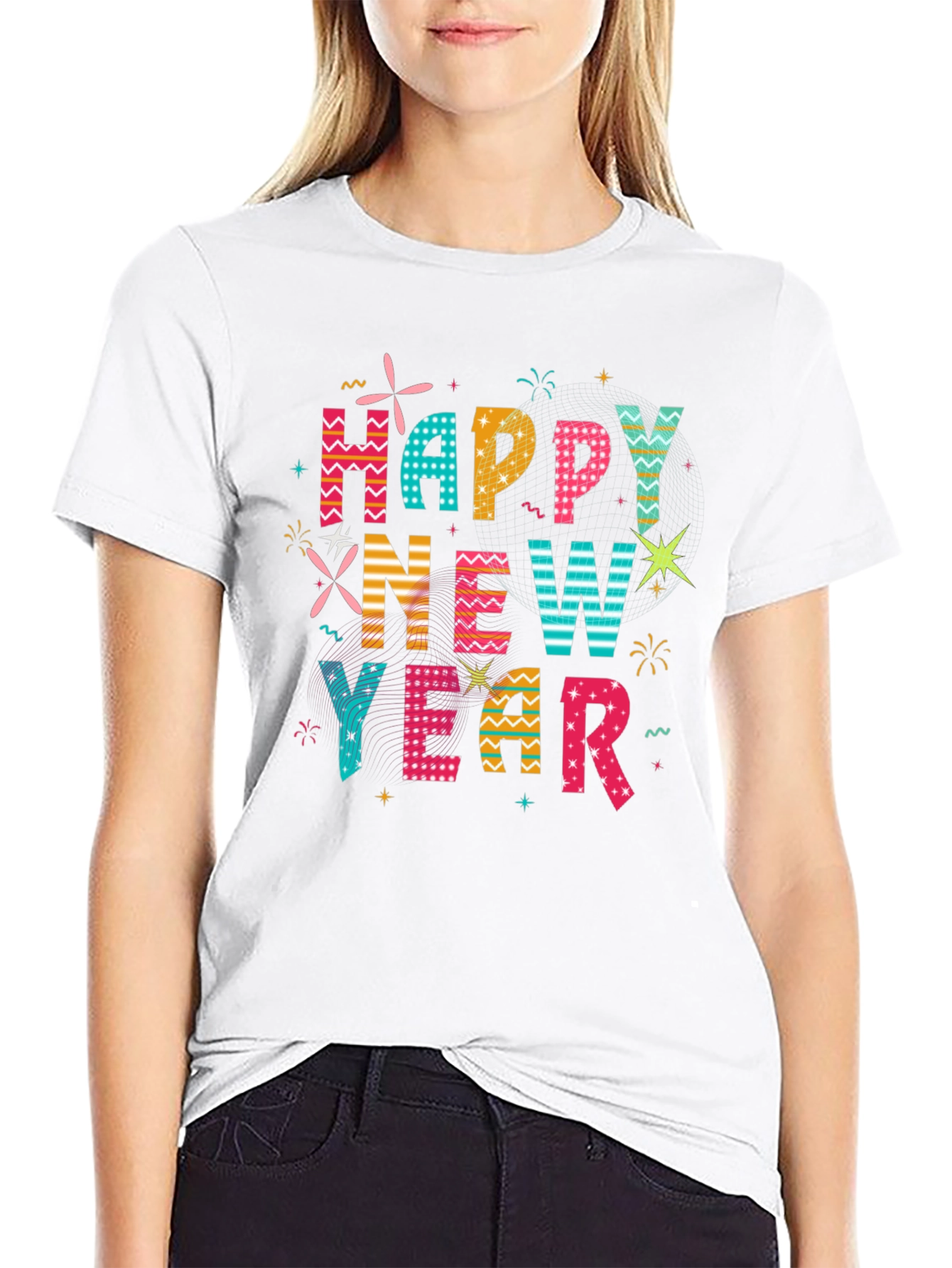 Happy New Year Graphic T-Shirt - Festive Holiday Tee