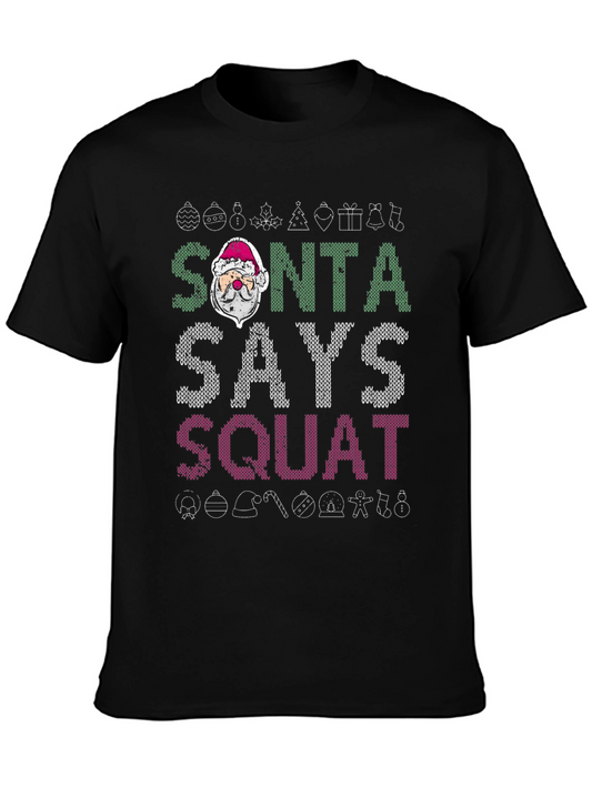 Santa Says Squat Christmas T-Shirt