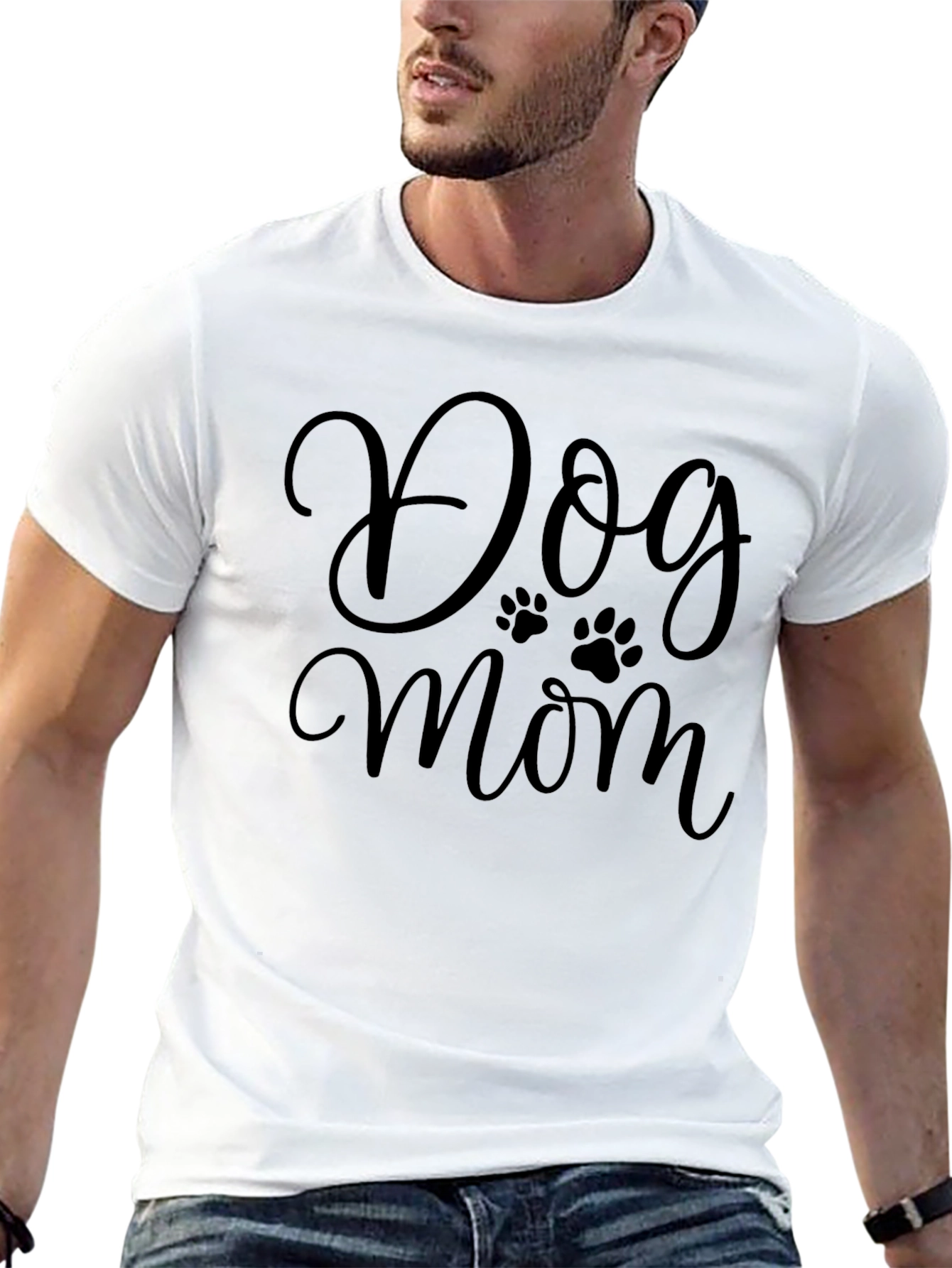Dog Mom Black Graphic T-Shirt