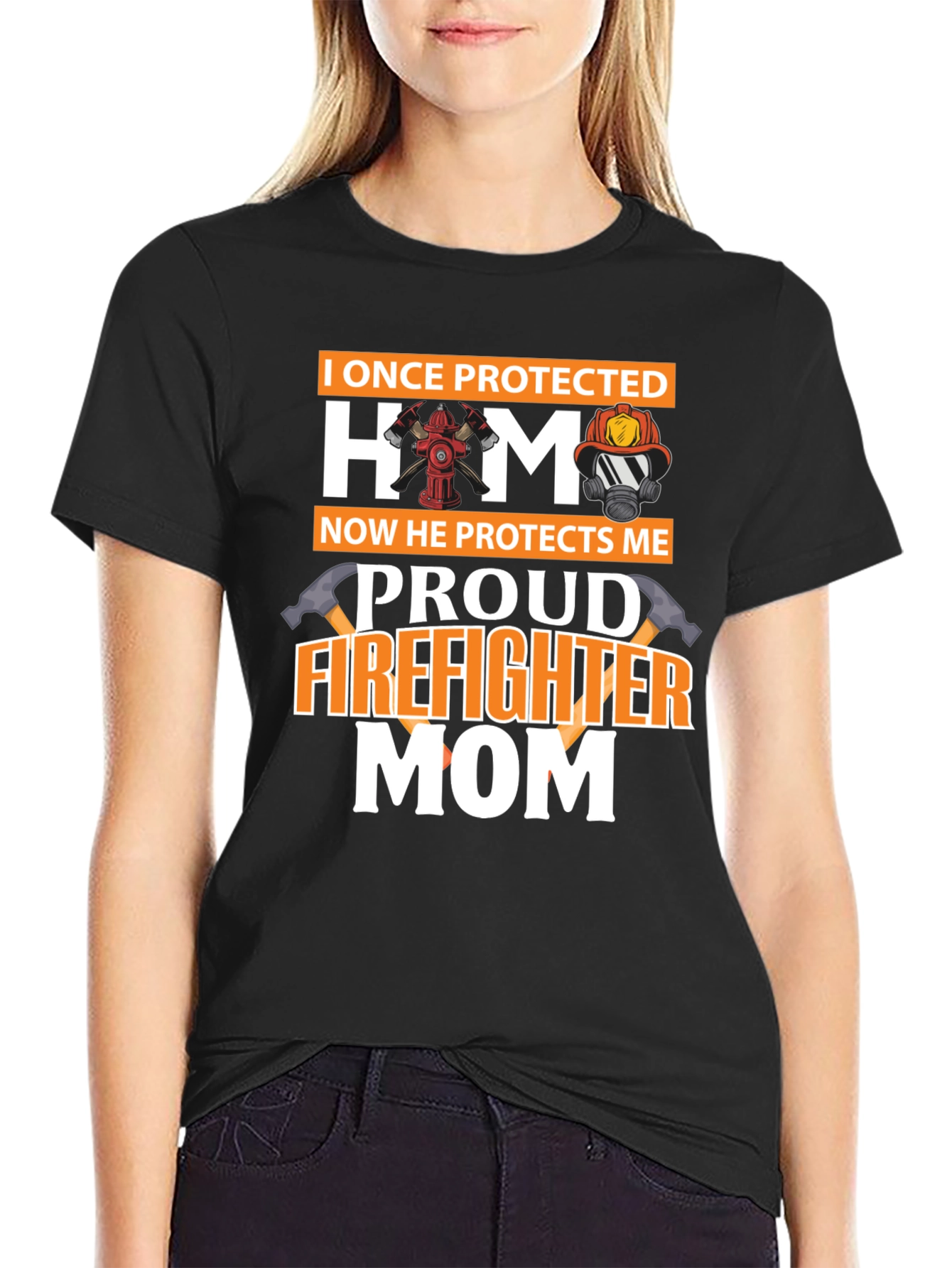 Proud Firefighter Mom T-Shirt