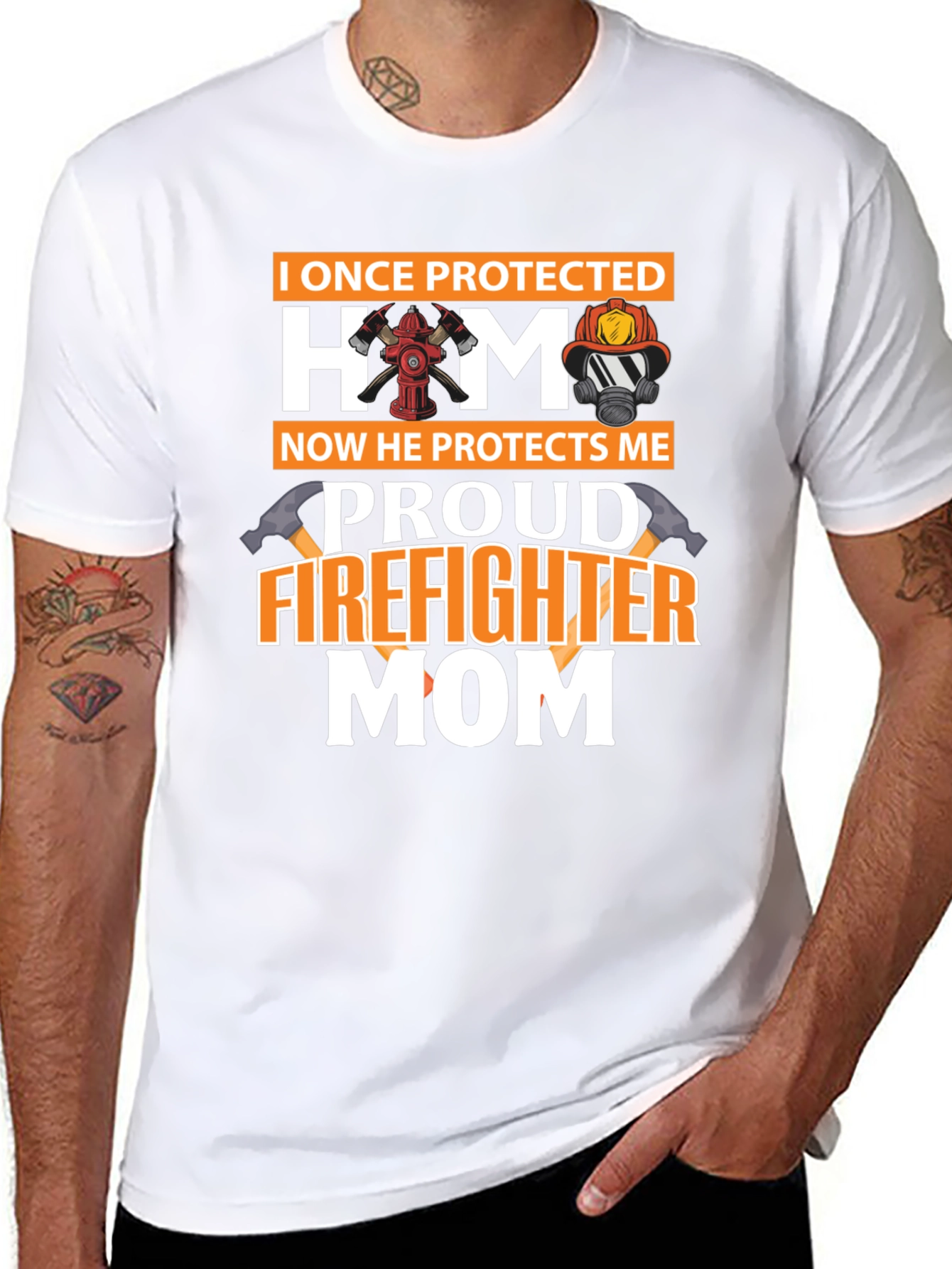 Proud Firefighter Mom T-Shirt