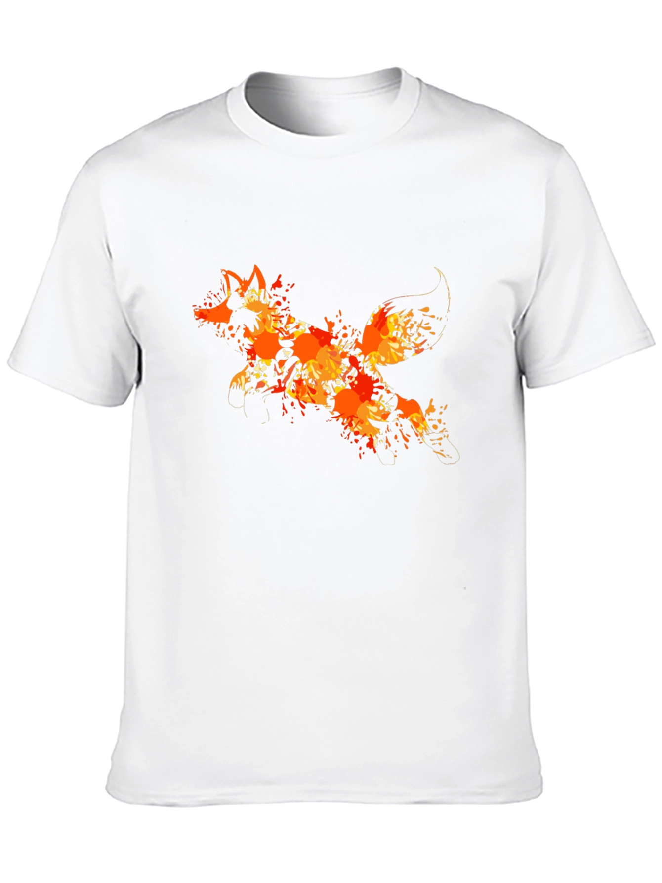 Fiery Fox Graphic Tee - Black Cotton Blend
