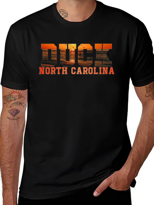 Duck North Carolina Sunset Graphic T-Shirt
