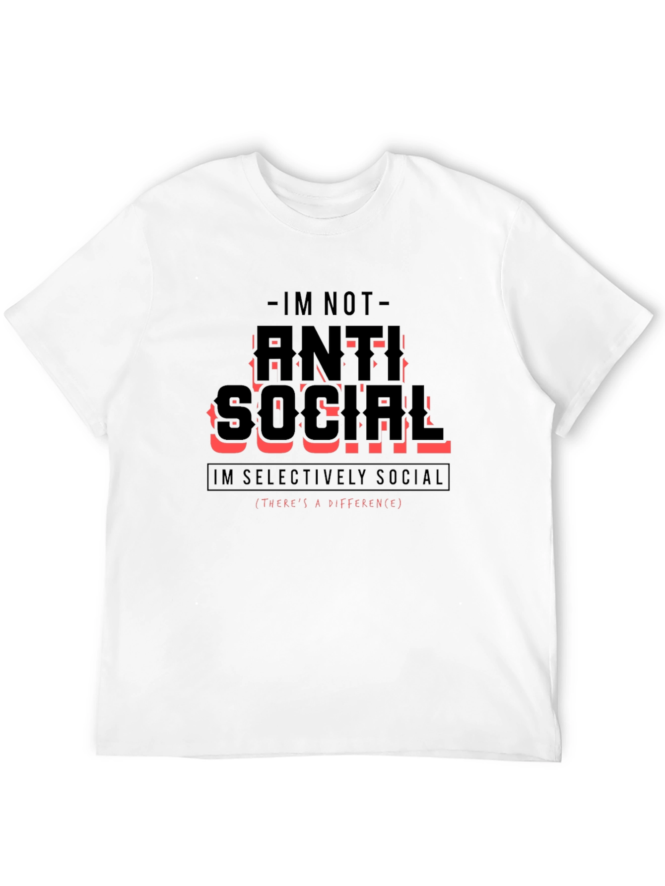 Anti Social Selectively Social Graphic T-Shirt