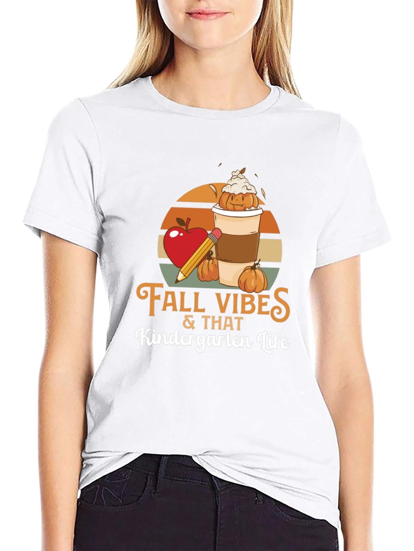 Fall Vibes Kindergarten Life T-Shirt