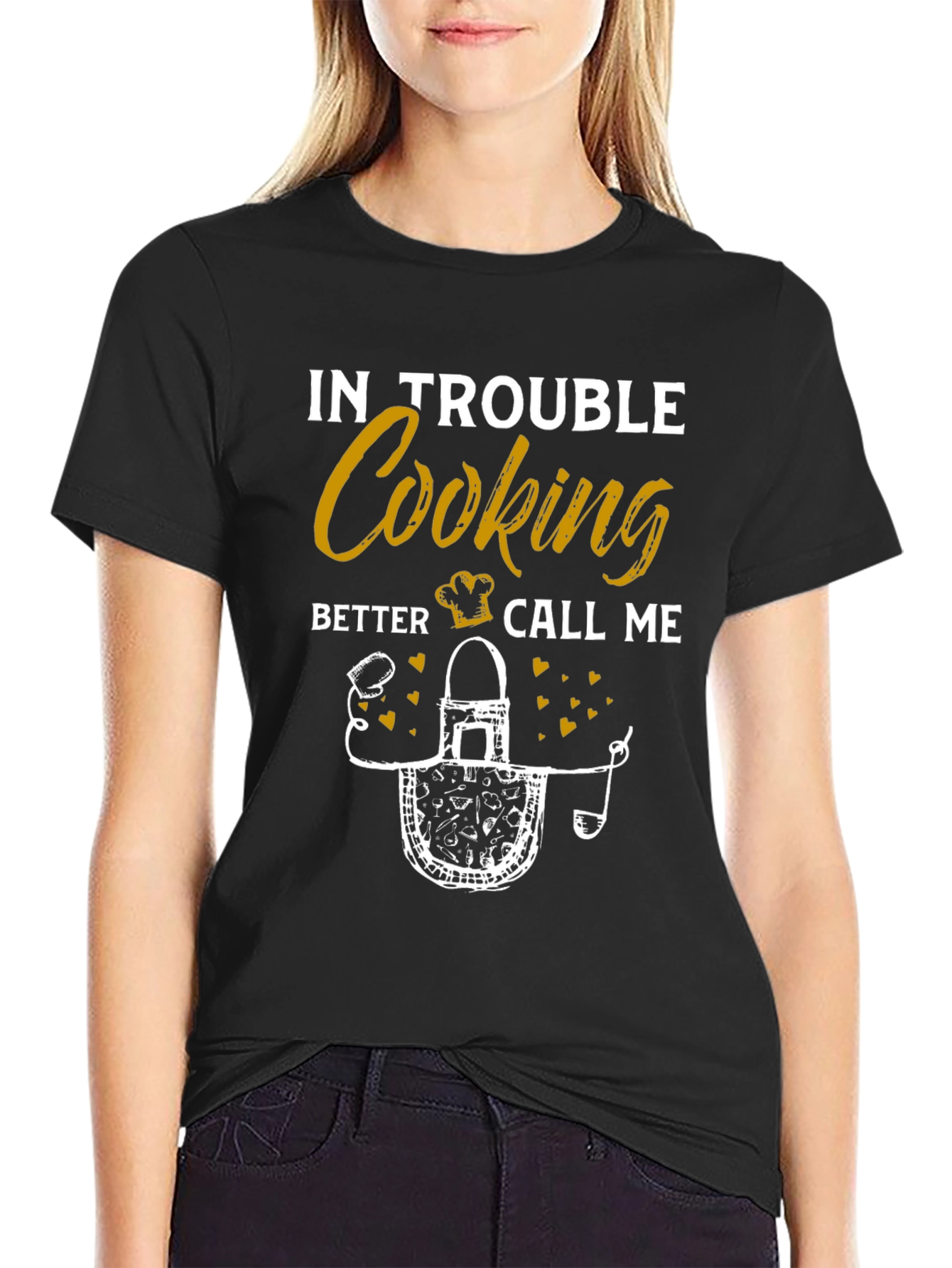 In Trouble Cooking? Chef Apron Graphic Tee - Unisex