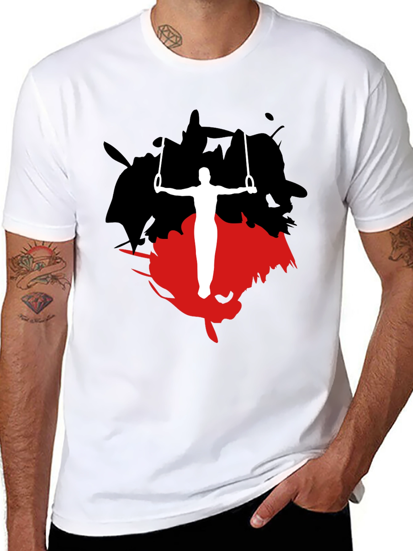 Gymnast Rings Graphic Tee - Black