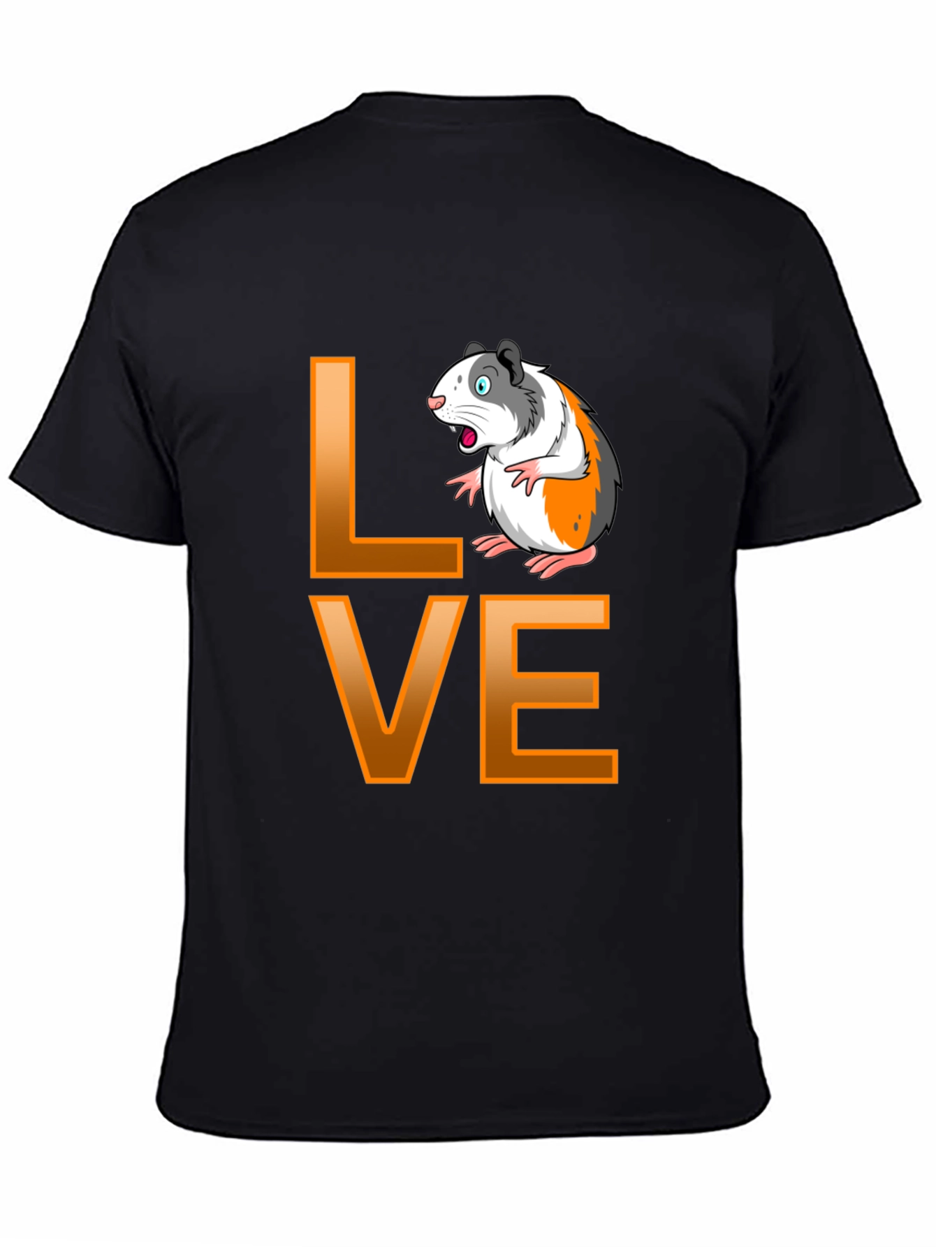 Guinea Pig Love Graphic T-Shirt - Black