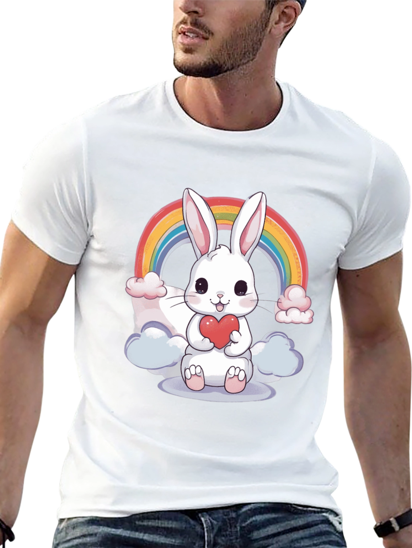 Cute Bunny Rainbow T-Shirt