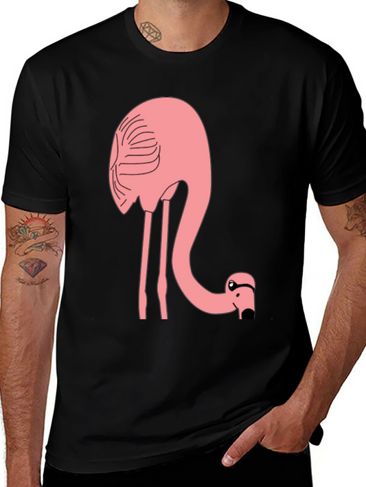 Flamingo T-Shirt - Black Cotton Tee