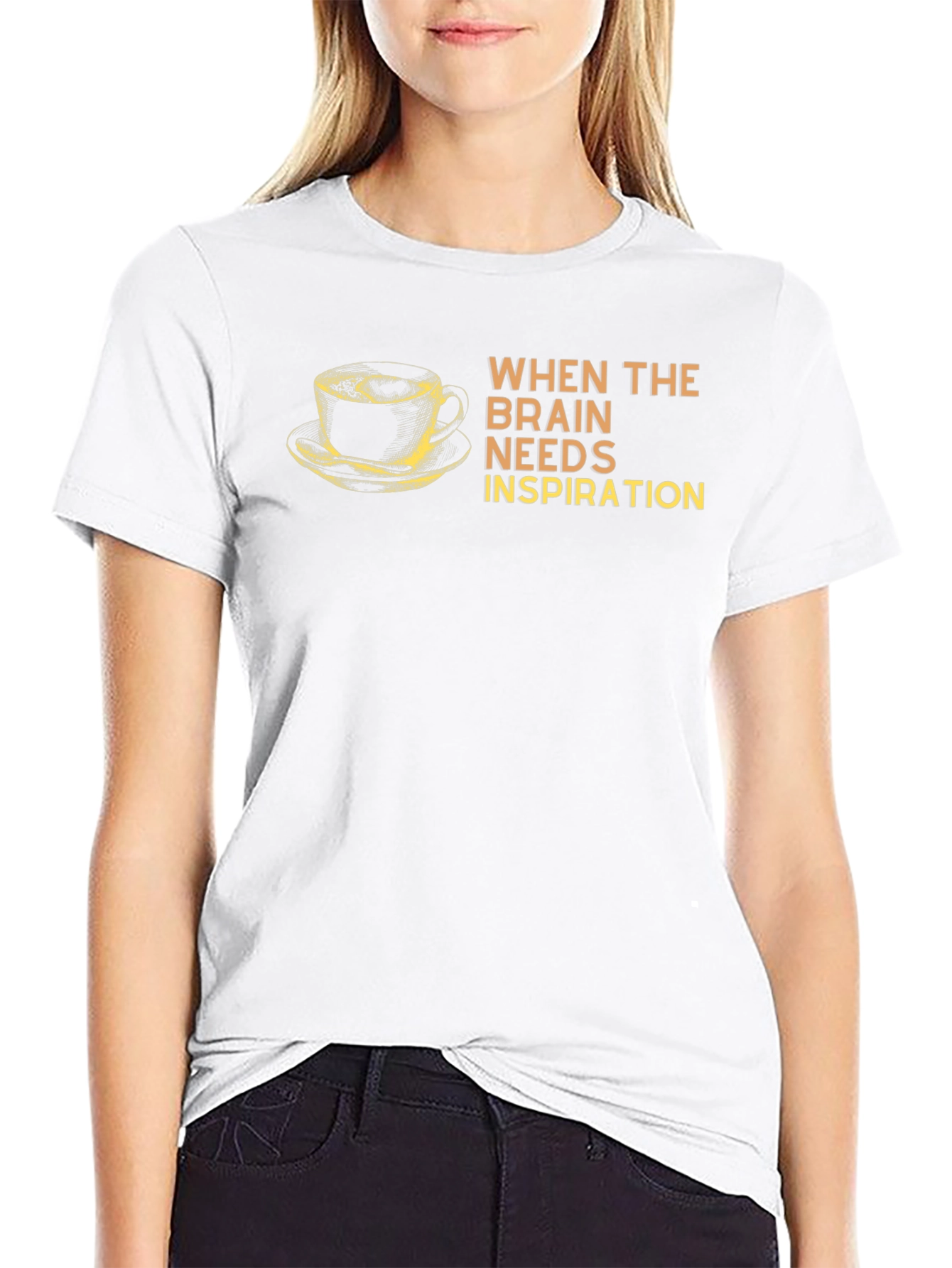 Brain Needs Inspiration Coffee T-Shirt