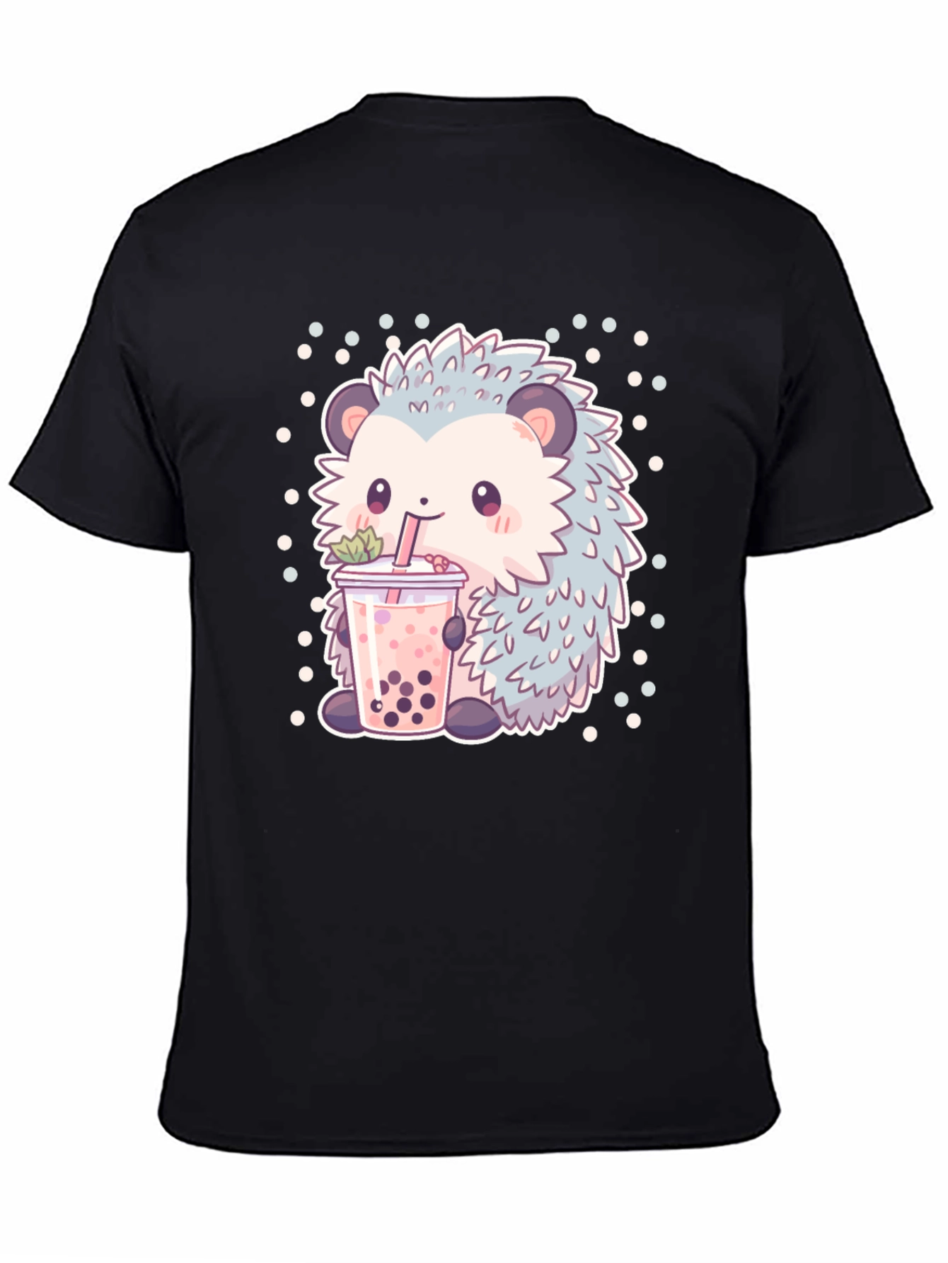 Cute Hedgehog Boba Tea T-Shirt