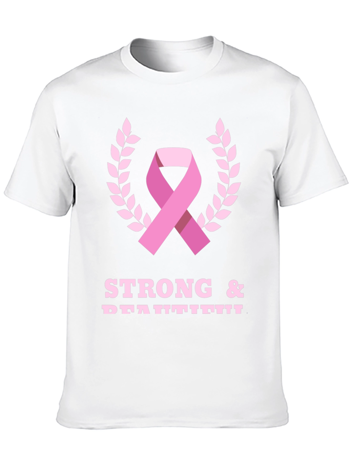 Strong & Beautiful Breast Cancer Awareness Ribbon T-Shirt