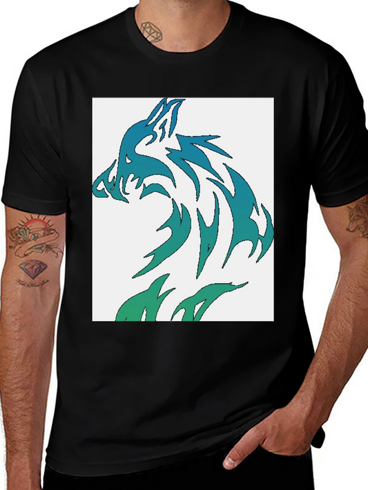 Wolf Graphic Tee - Cool Tribal Design