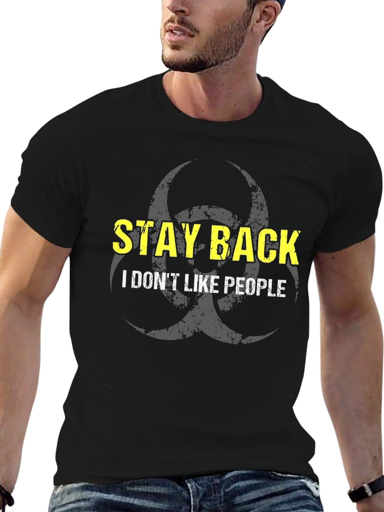 Stay Back I Dont Like People Graphic T-Shirt