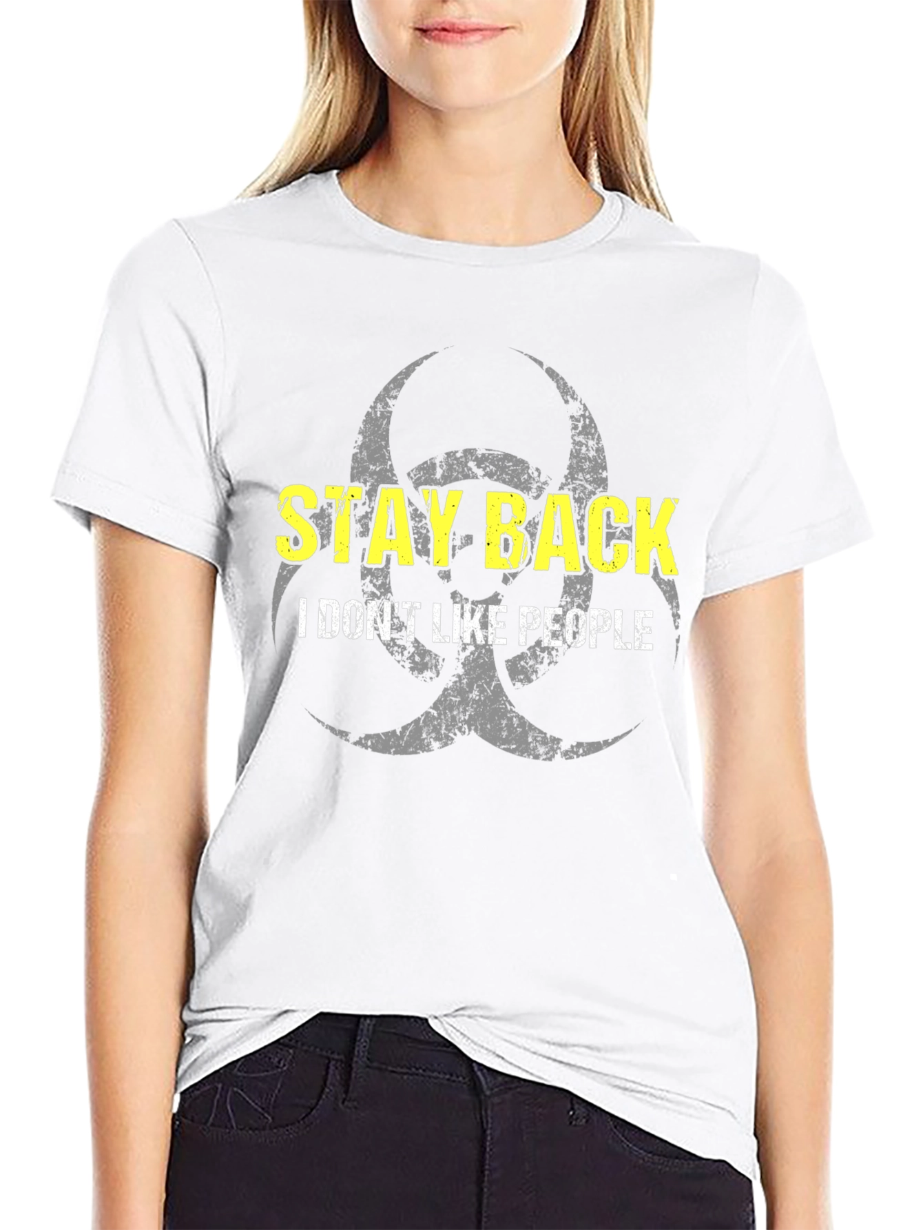 Stay Back I Dont Like People Graphic T-Shirt
