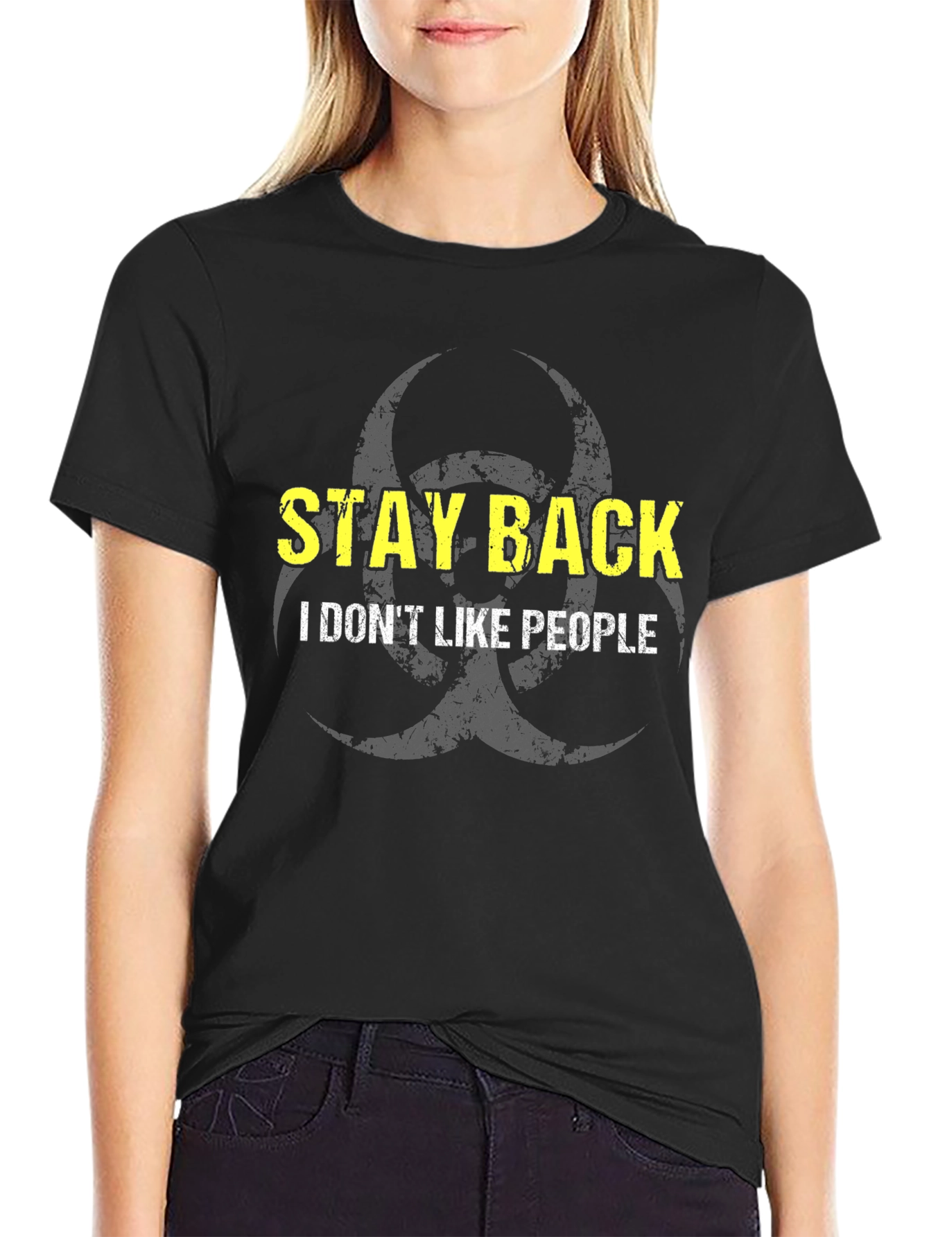 Stay Back I Dont Like People Graphic T-Shirt