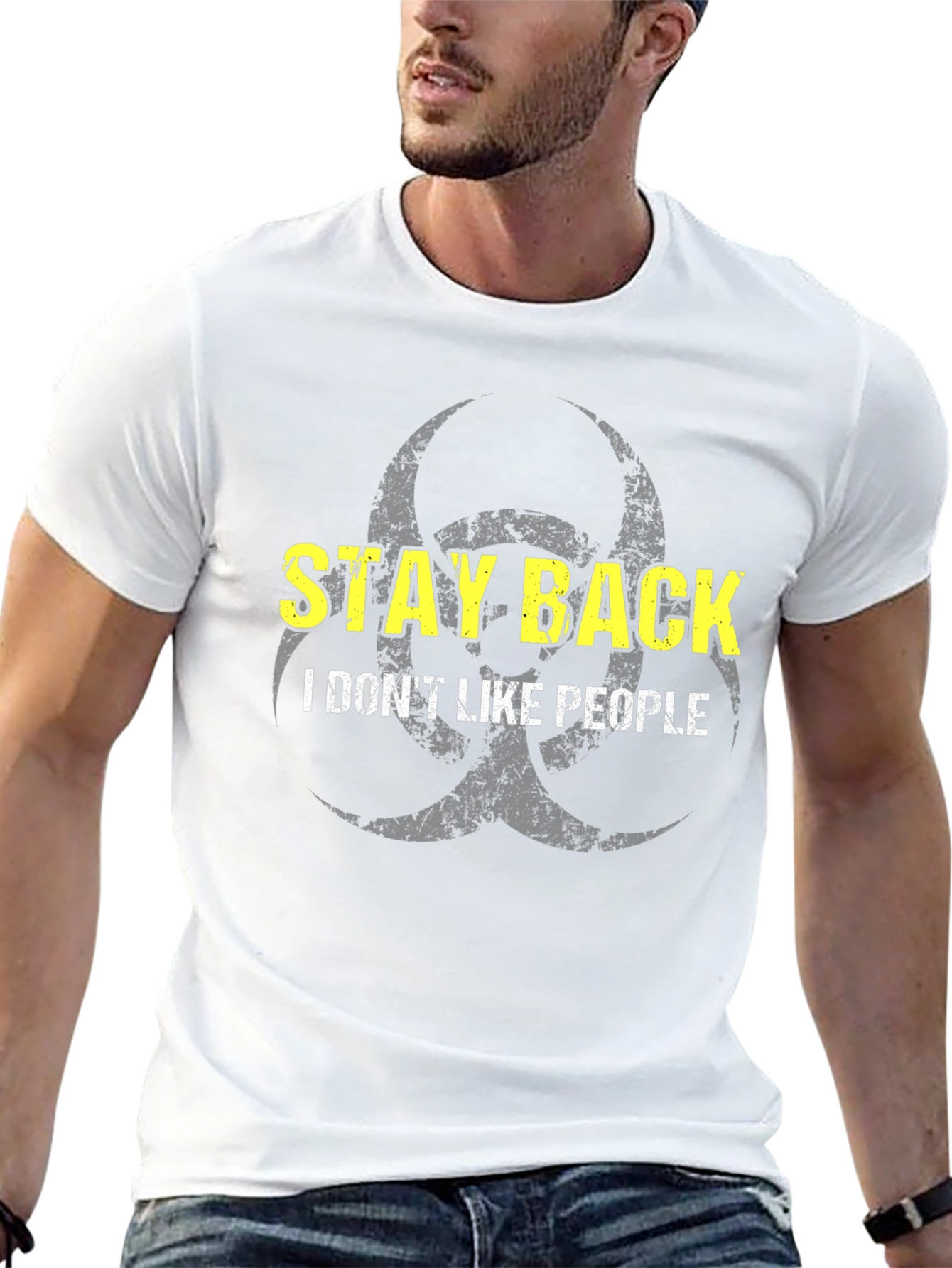 Stay Back I Dont Like People Graphic T-Shirt