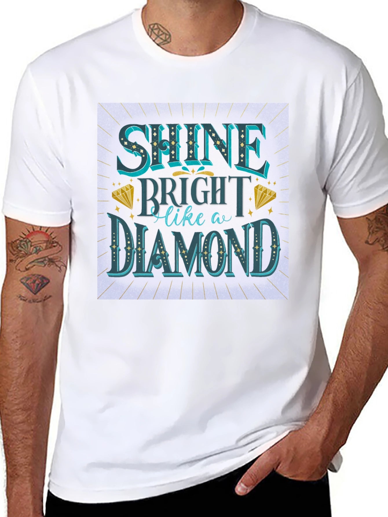Shine Bright Like a Diamond Graphic Tee - Black