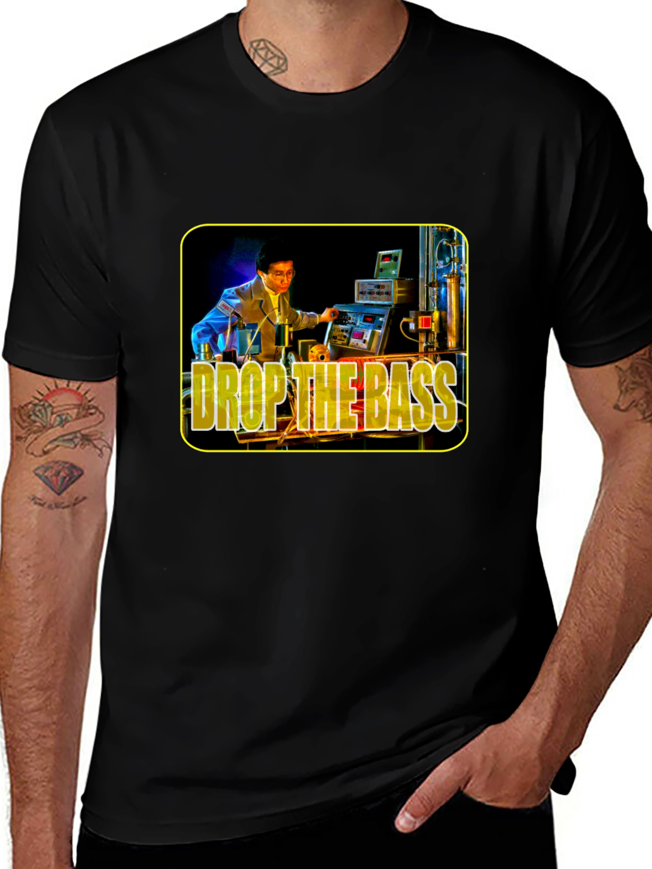 Drop the Bass Black Graphic Tee