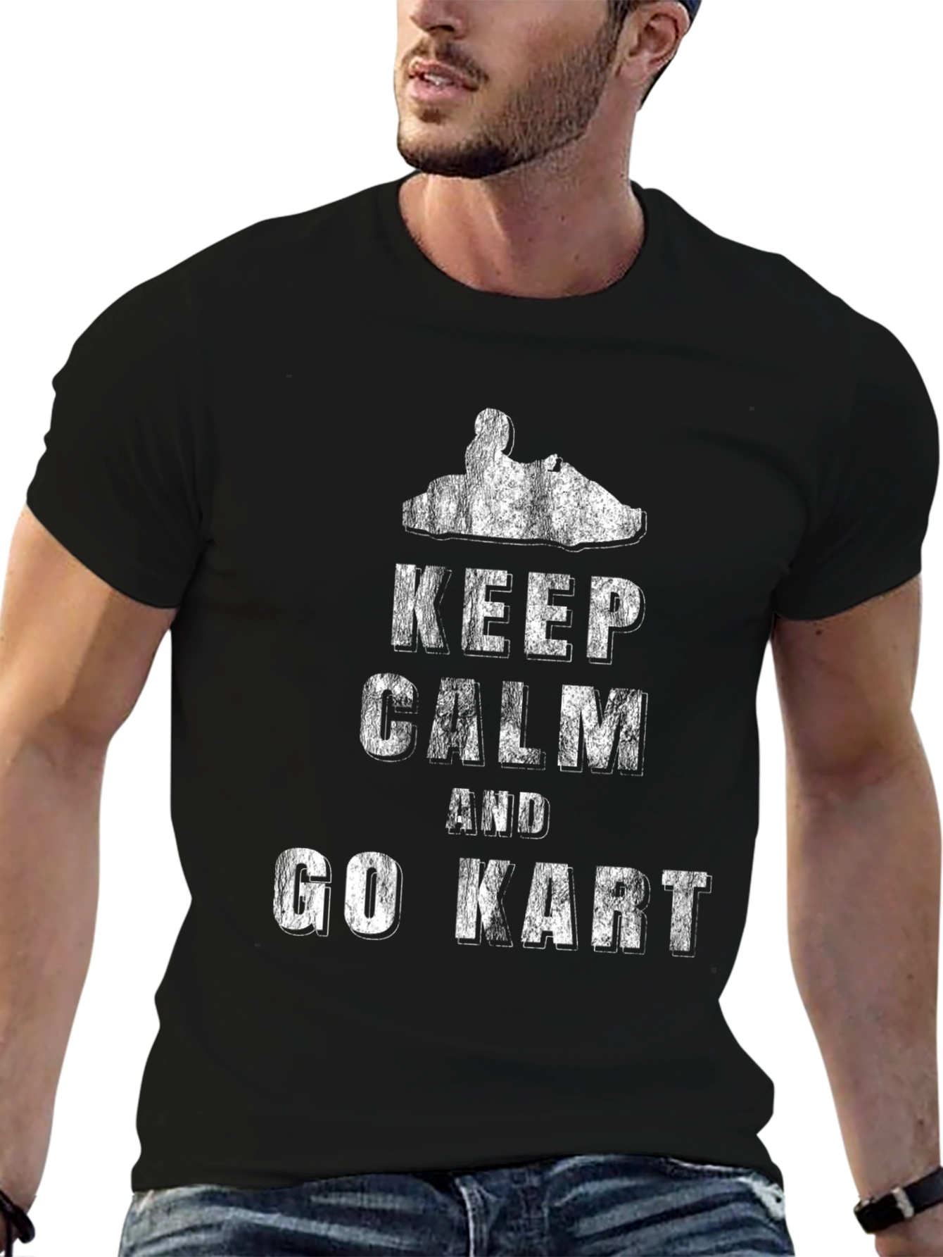 Keep Calm and Go Kart Graphic T-Shirt