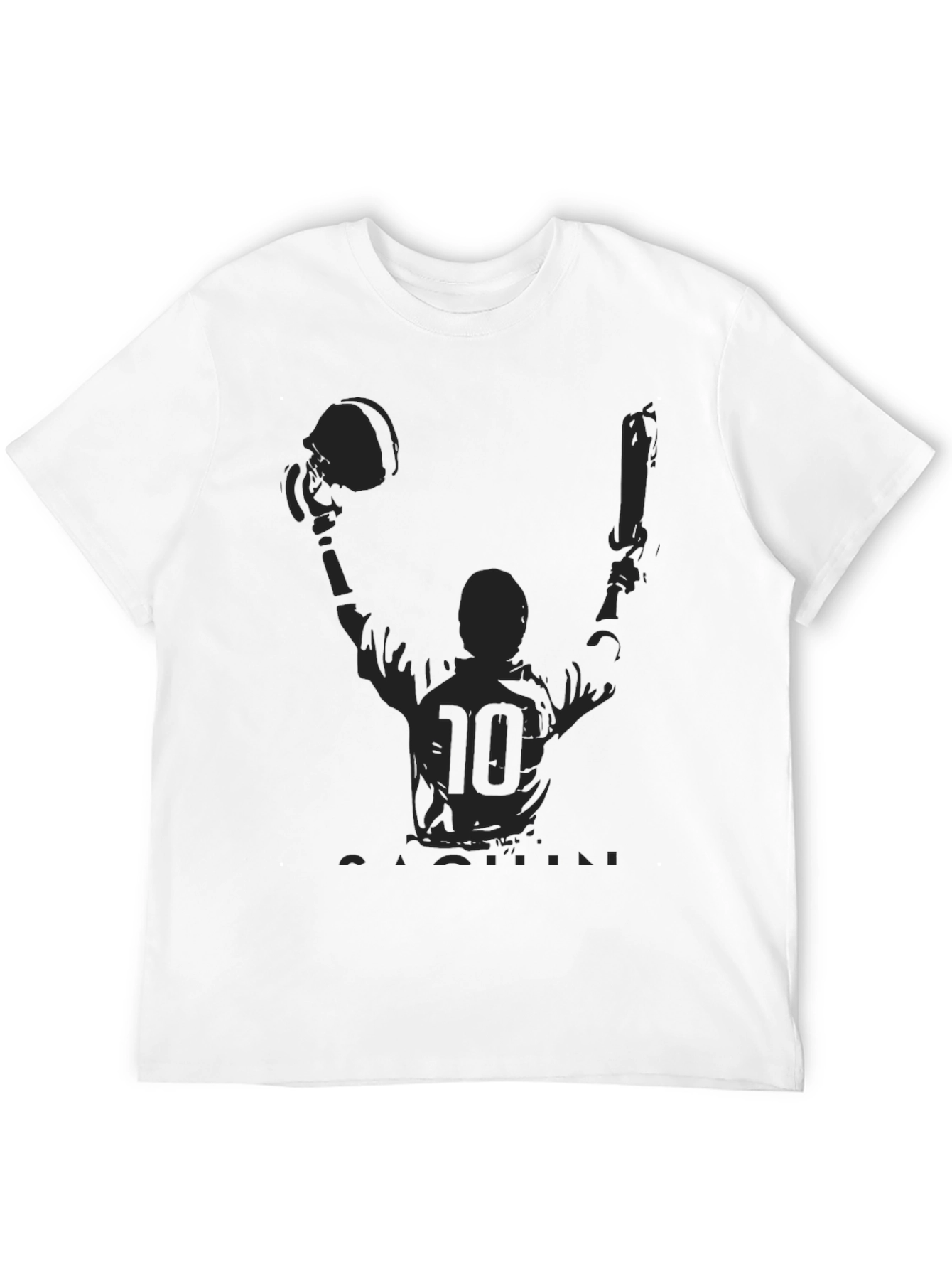 T-Shirt with Football Player Graphic Print