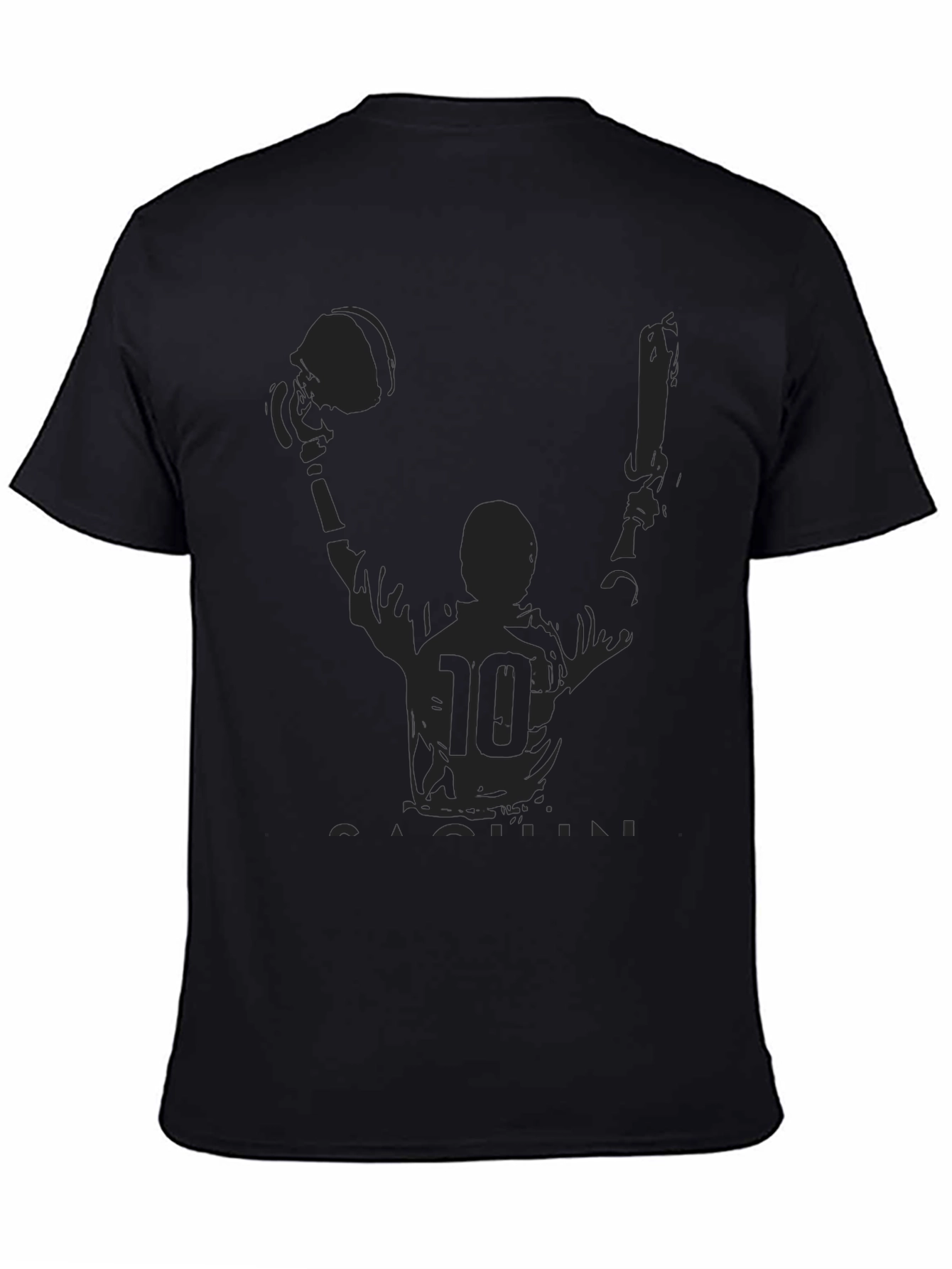 T-Shirt with Football Player Graphic Print